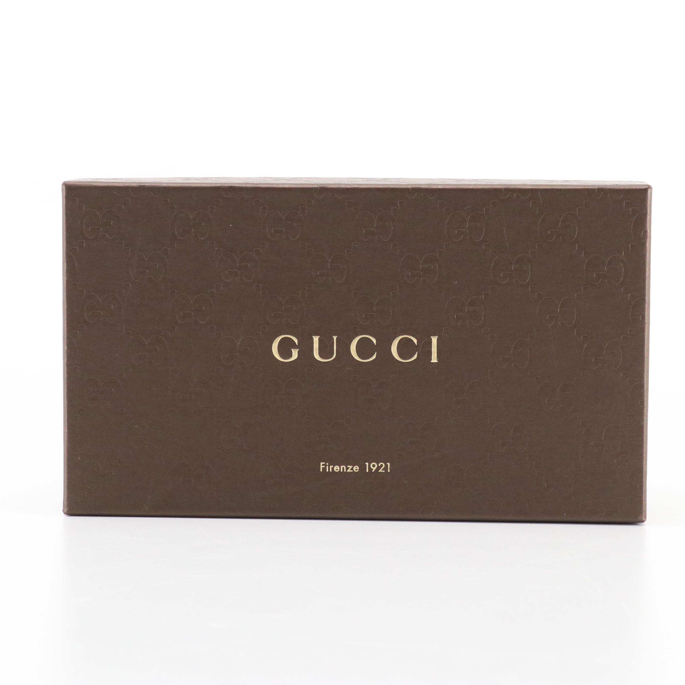 Gucci Shine Guccissima Patent Leather Lovely Heart Continental Wallet with Box
