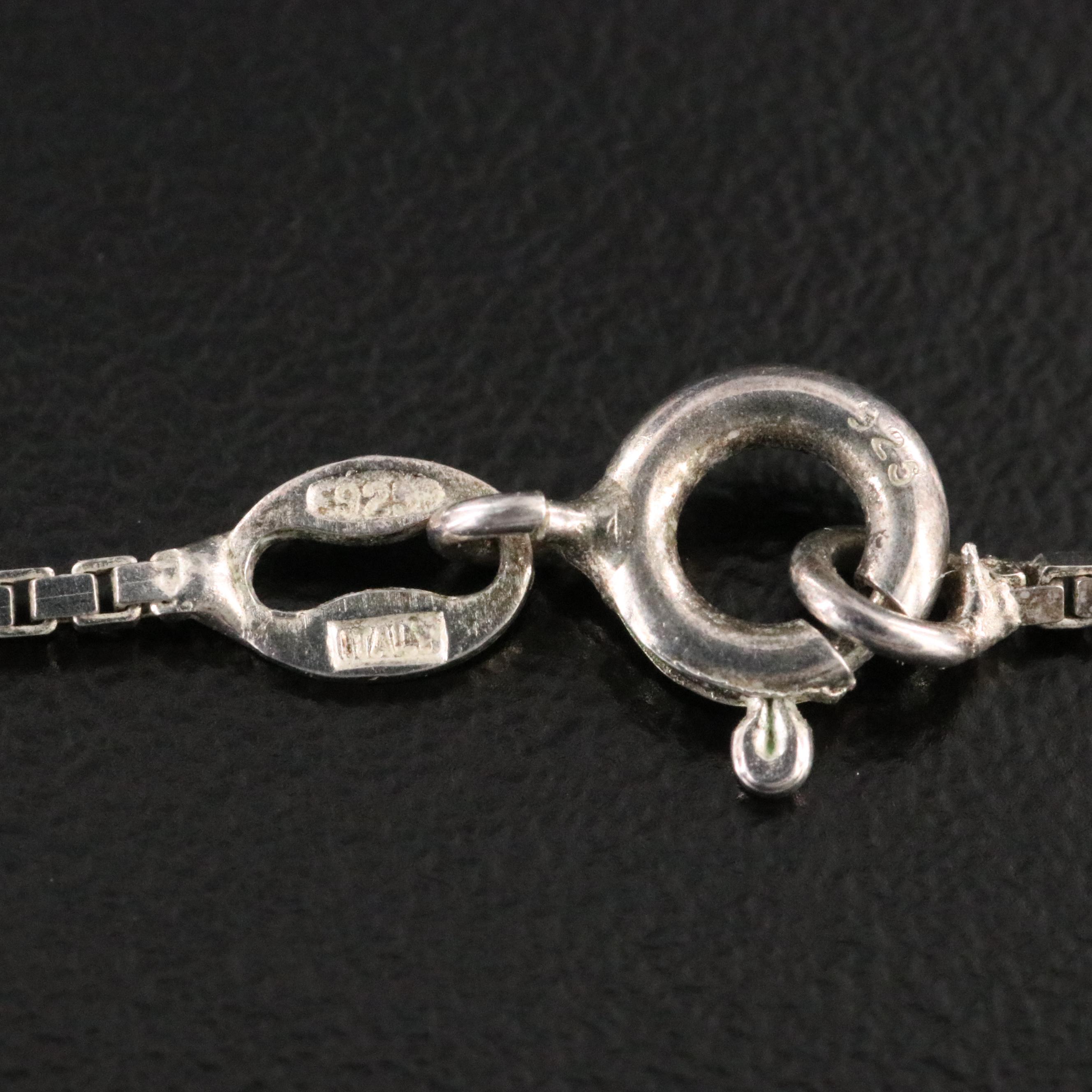 Sterling Rhinestone and Lamp Work Glass Trollbead Necklace