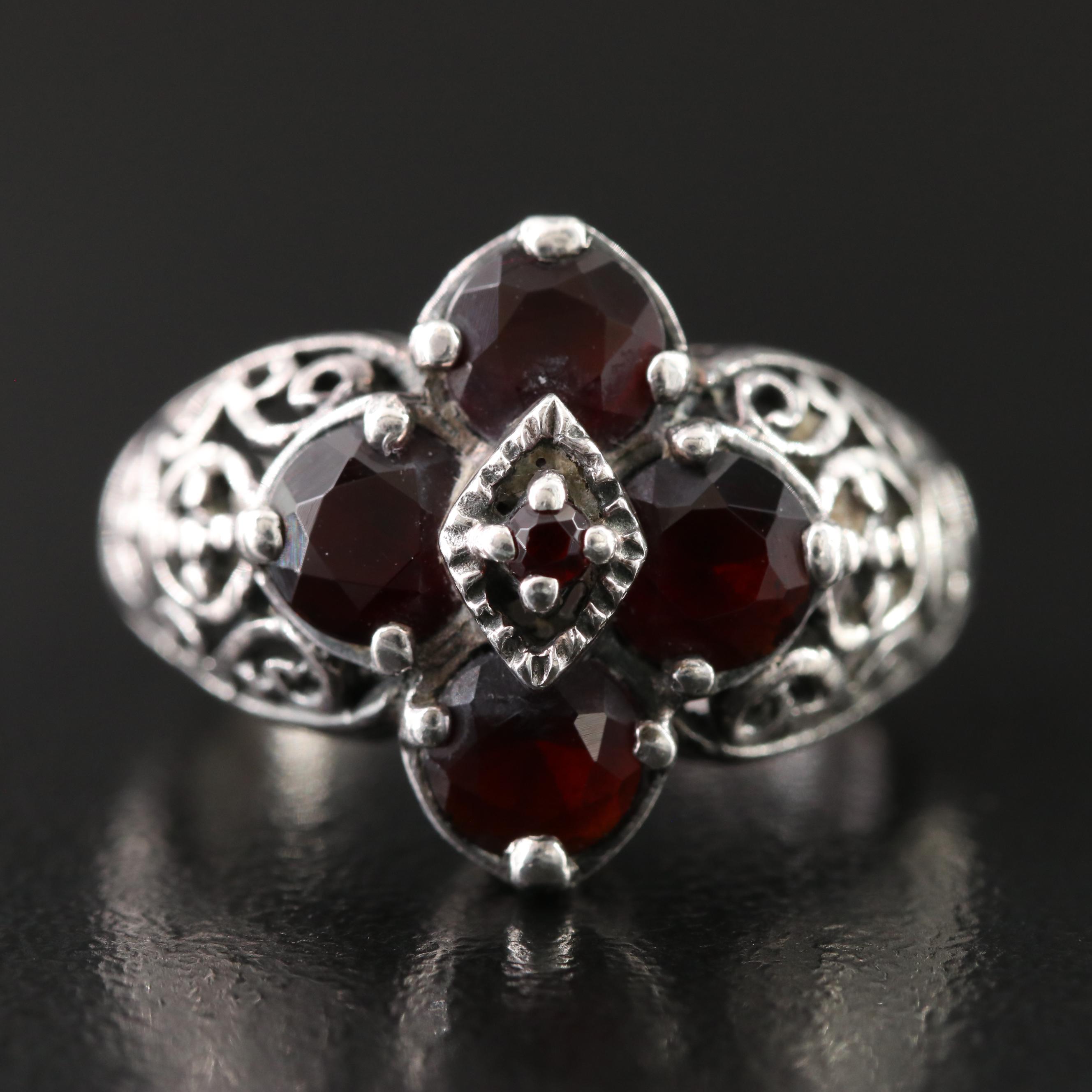 Sterling Garnet Ring