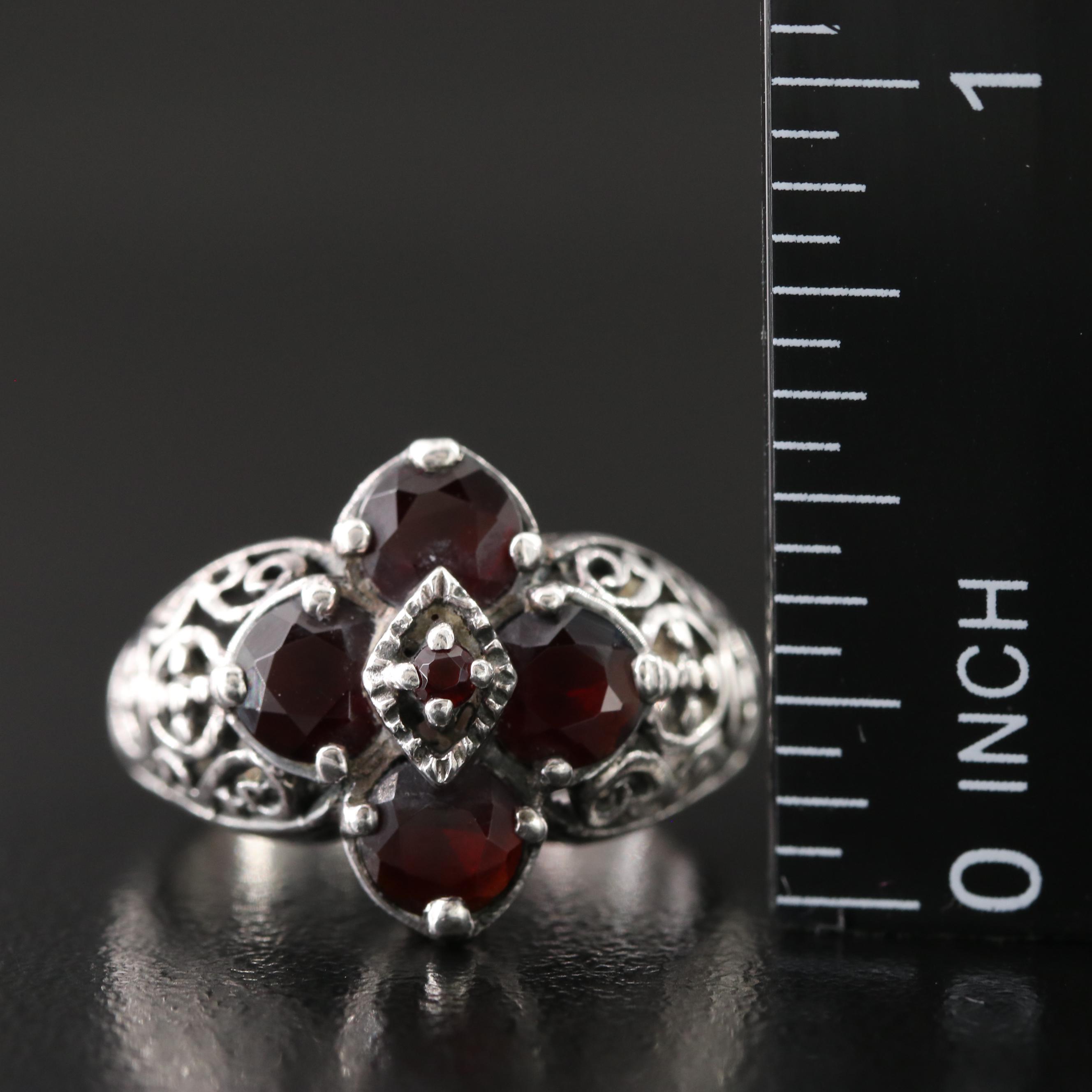 Sterling Garnet Ring