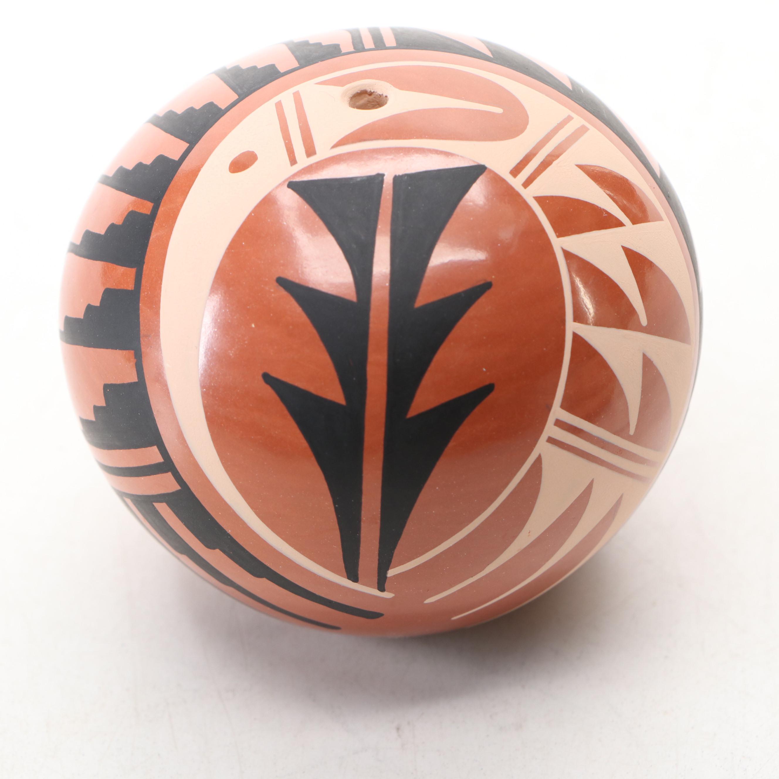 Mary H. Loretta and Natalie Sandia Jemez Pottery Polychrome Seed Pots