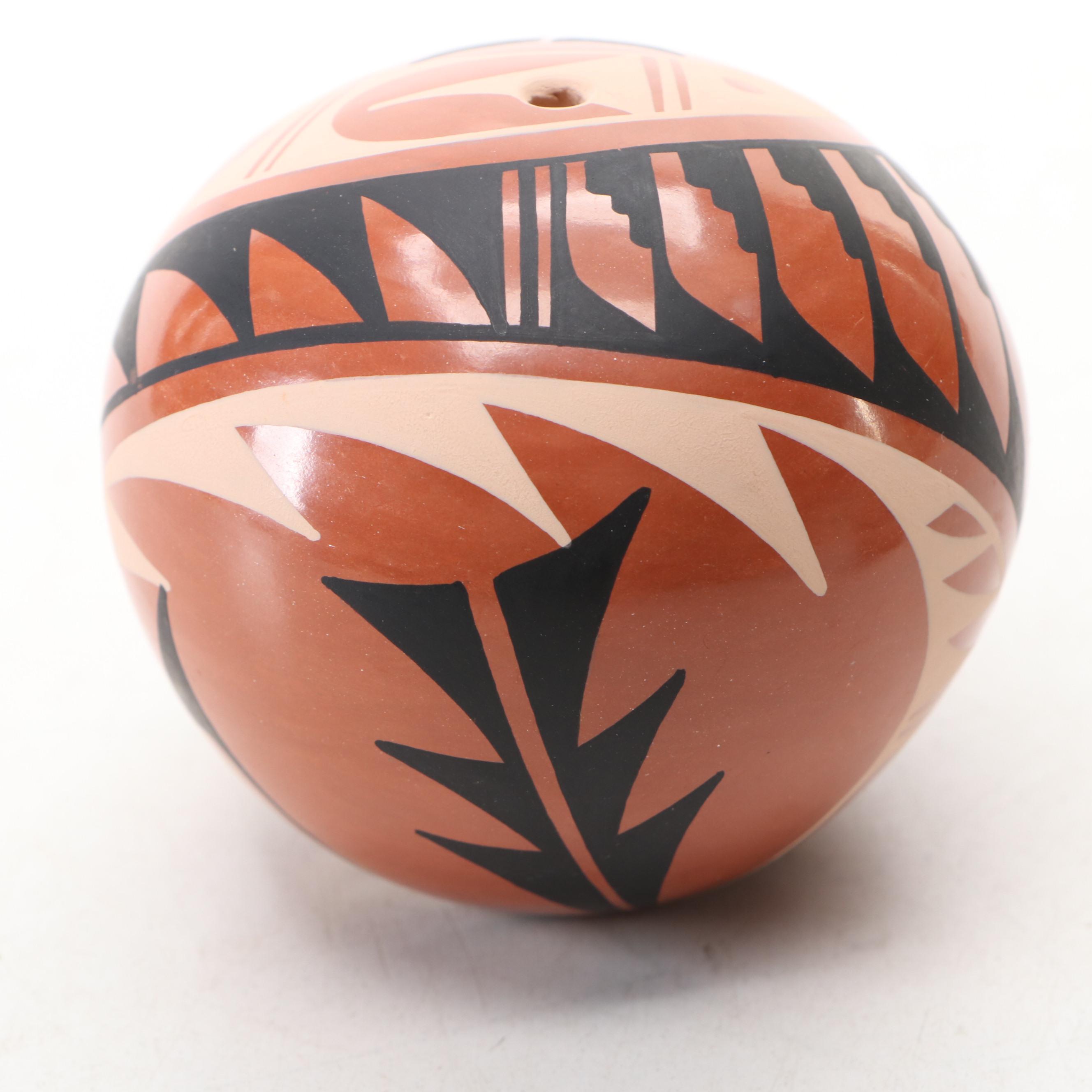 Mary H. Loretta and Natalie Sandia Jemez Pottery Polychrome Seed Pots