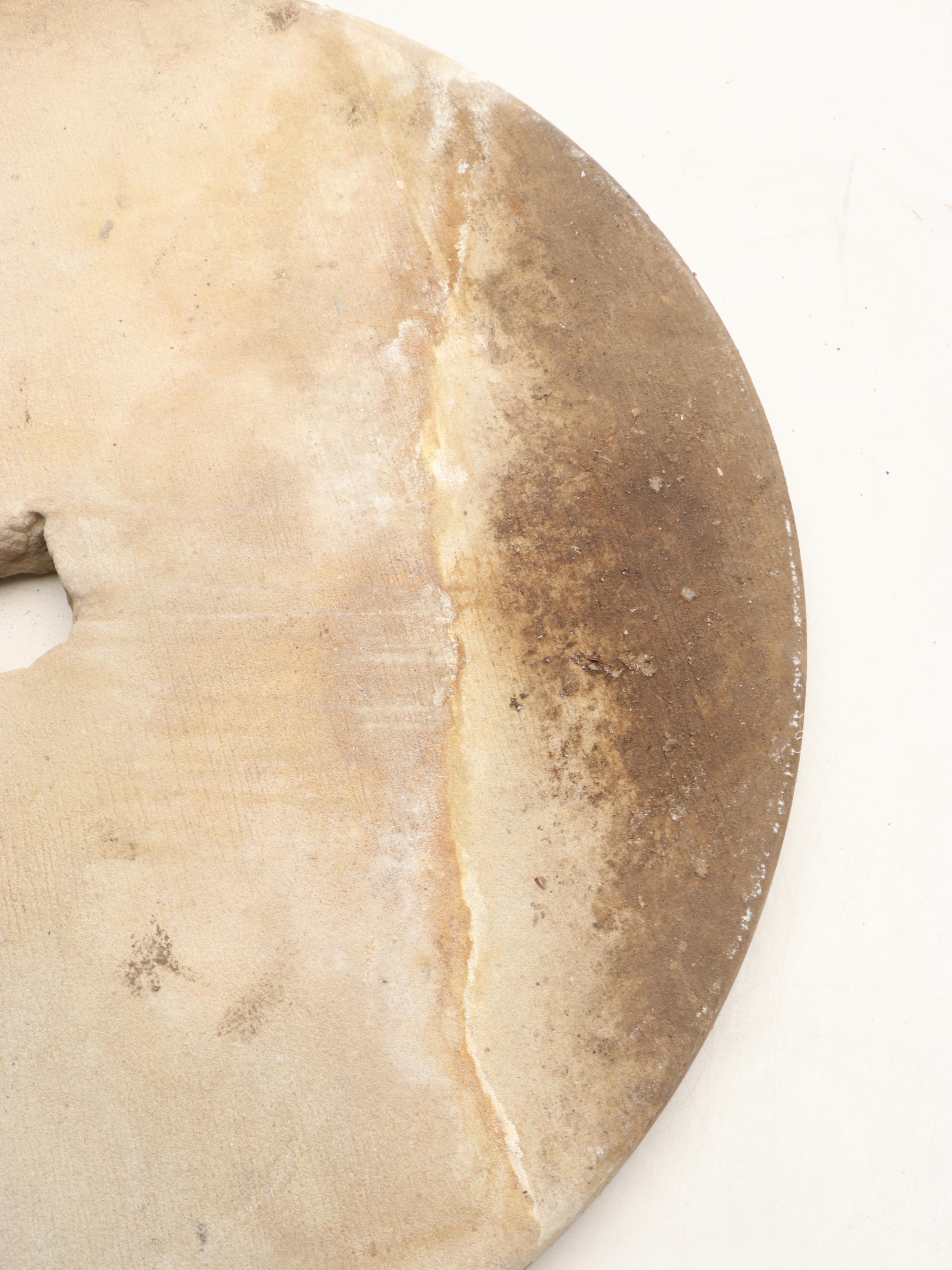 Large Salvaged Grinding Stone Wheel