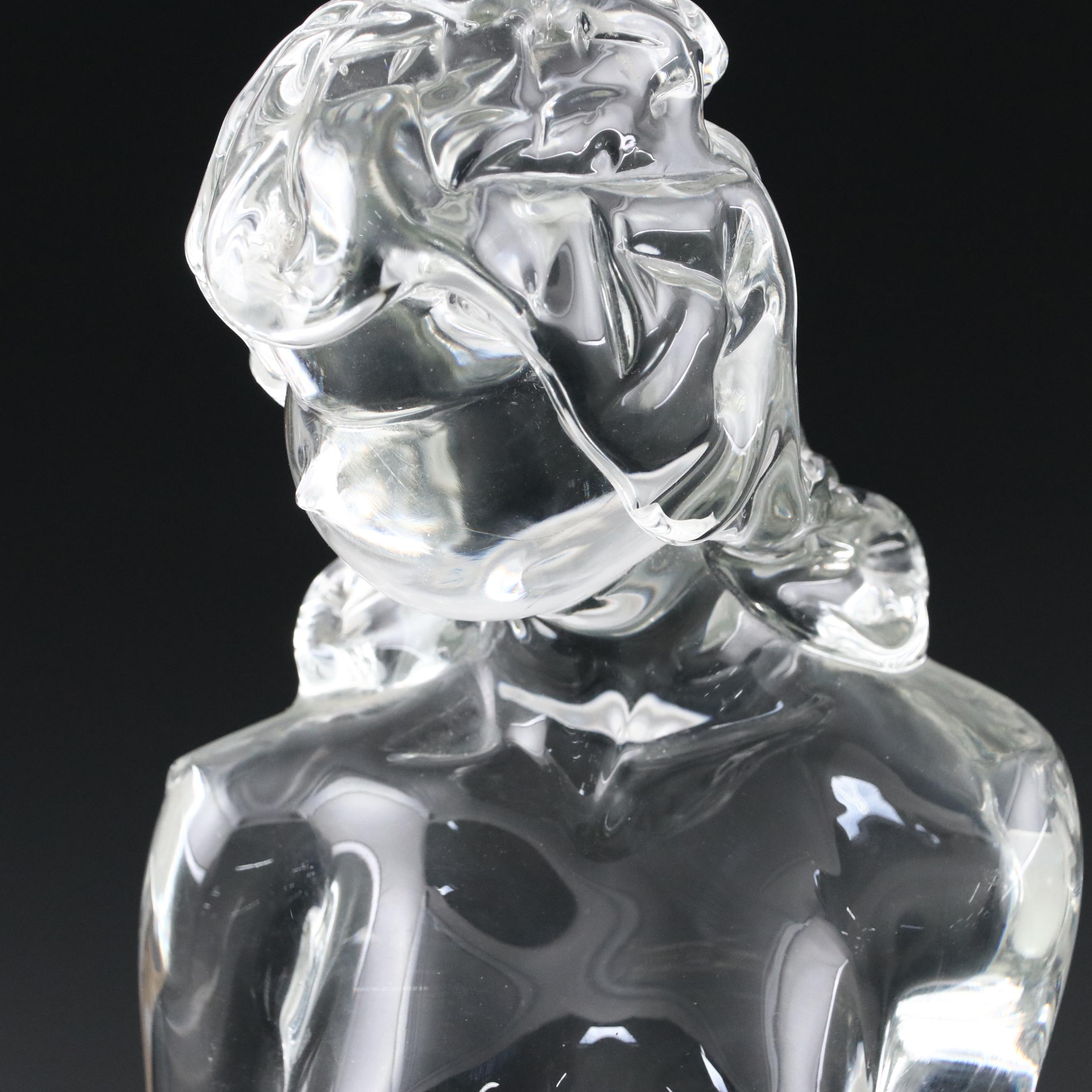 Lucite Sculpture of Female Nude