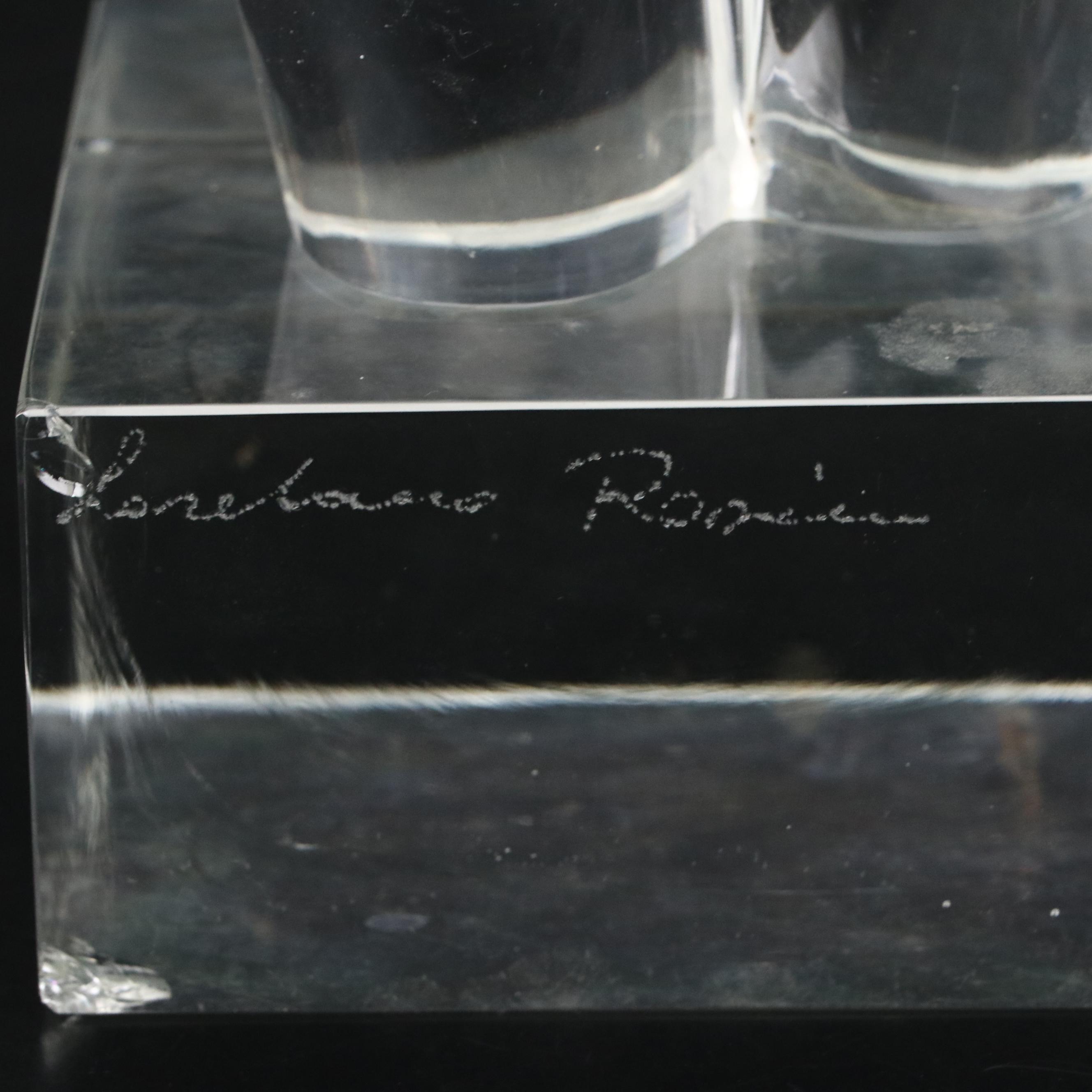 Lucite Sculpture of Female Nude
