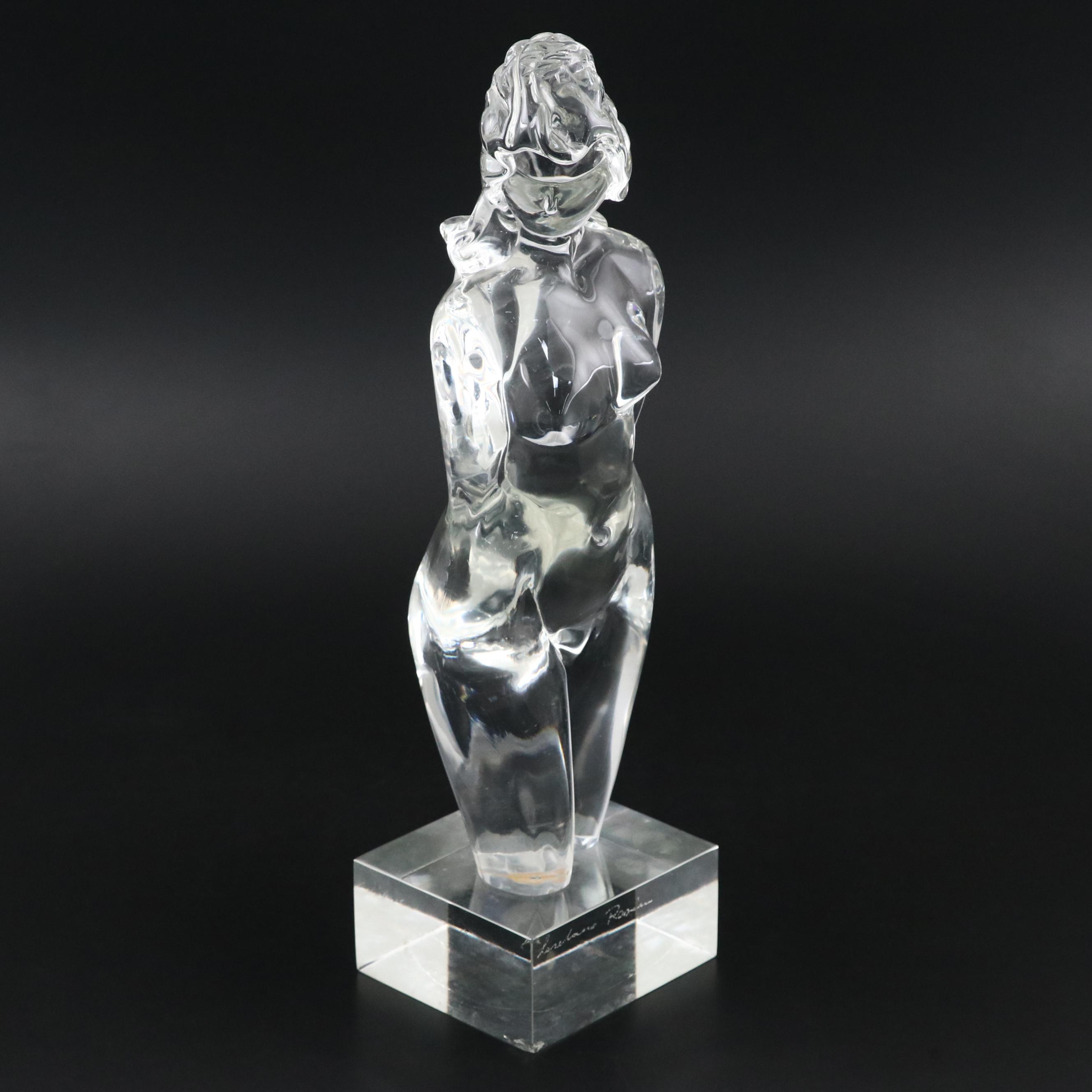 Lucite Sculpture of Female Nude