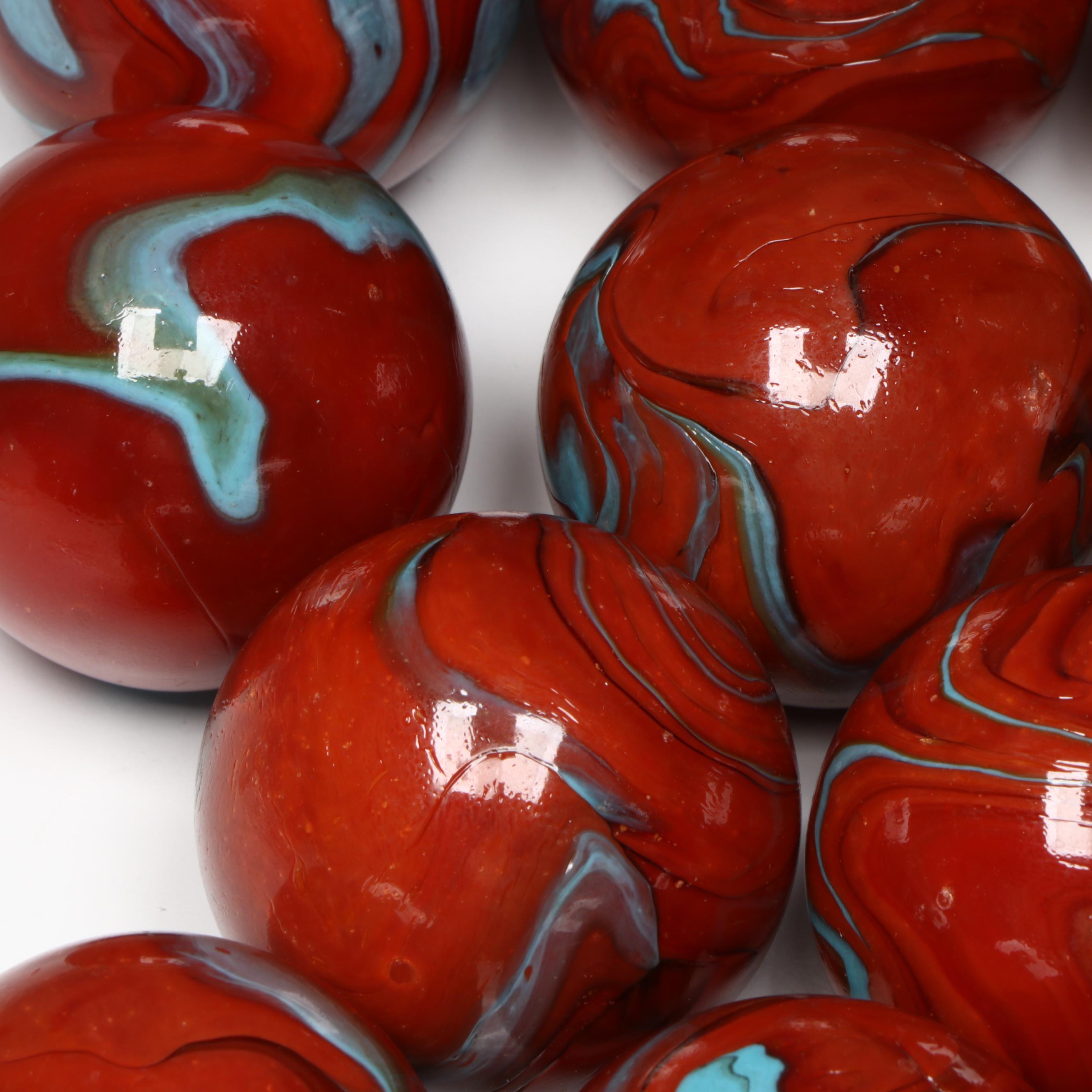Vacor de Mexico Multicolor Swirl Boulder Glass Marbles