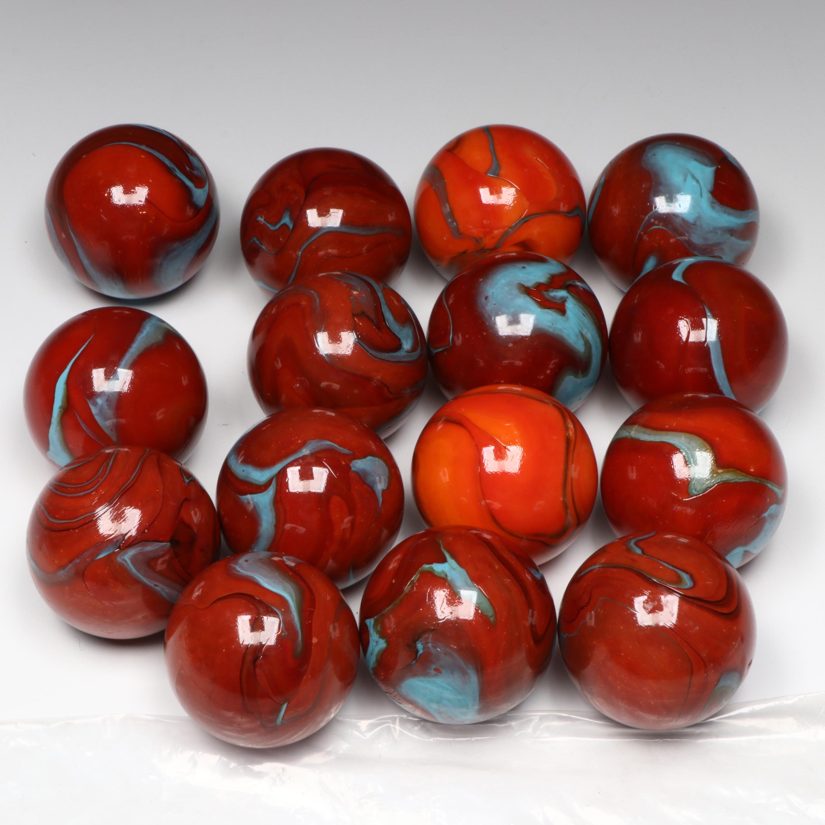 Vacor de Mexico Multicolor Swirl Boulder Glass Marbles