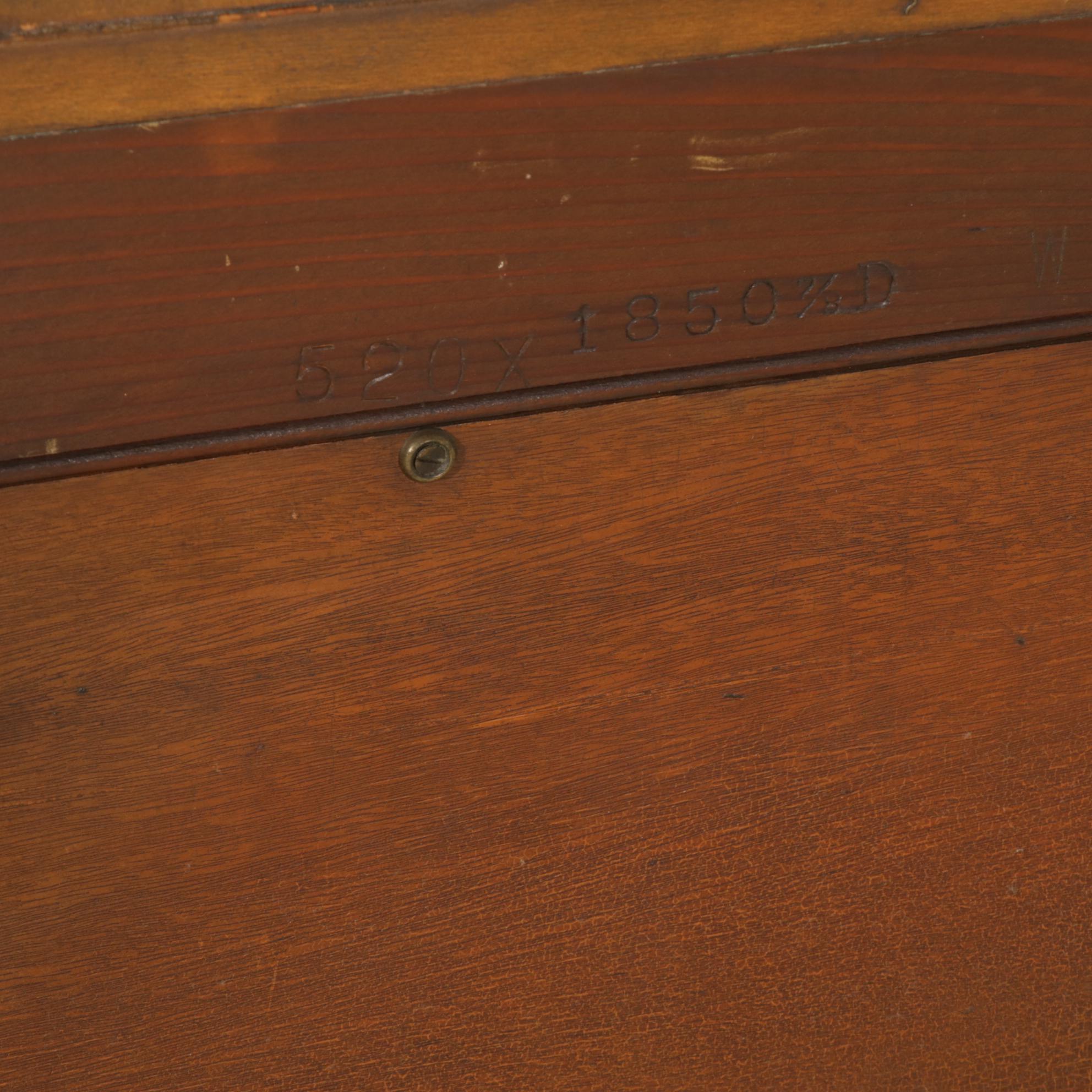 Mahogany Dresser and Mirror with Painted Medallion, Early 20th Century