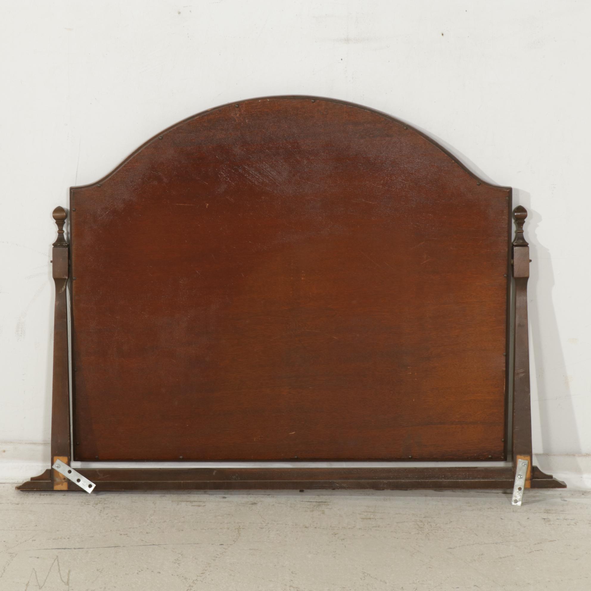 Mahogany Dresser and Mirror with Painted Medallion, Early 20th Century