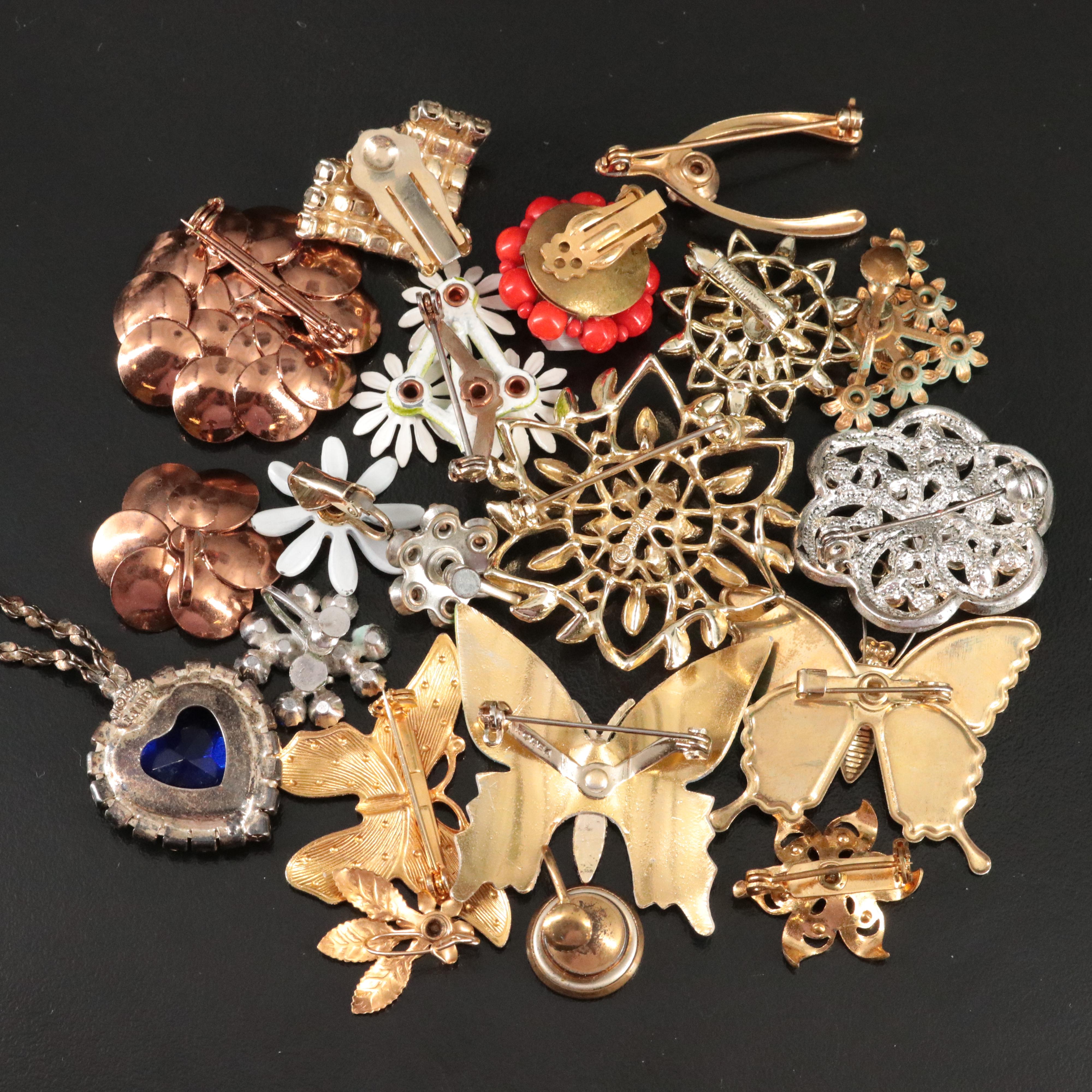 Vendome and Crystal Featured in Vintage Floral Themed Jewelry