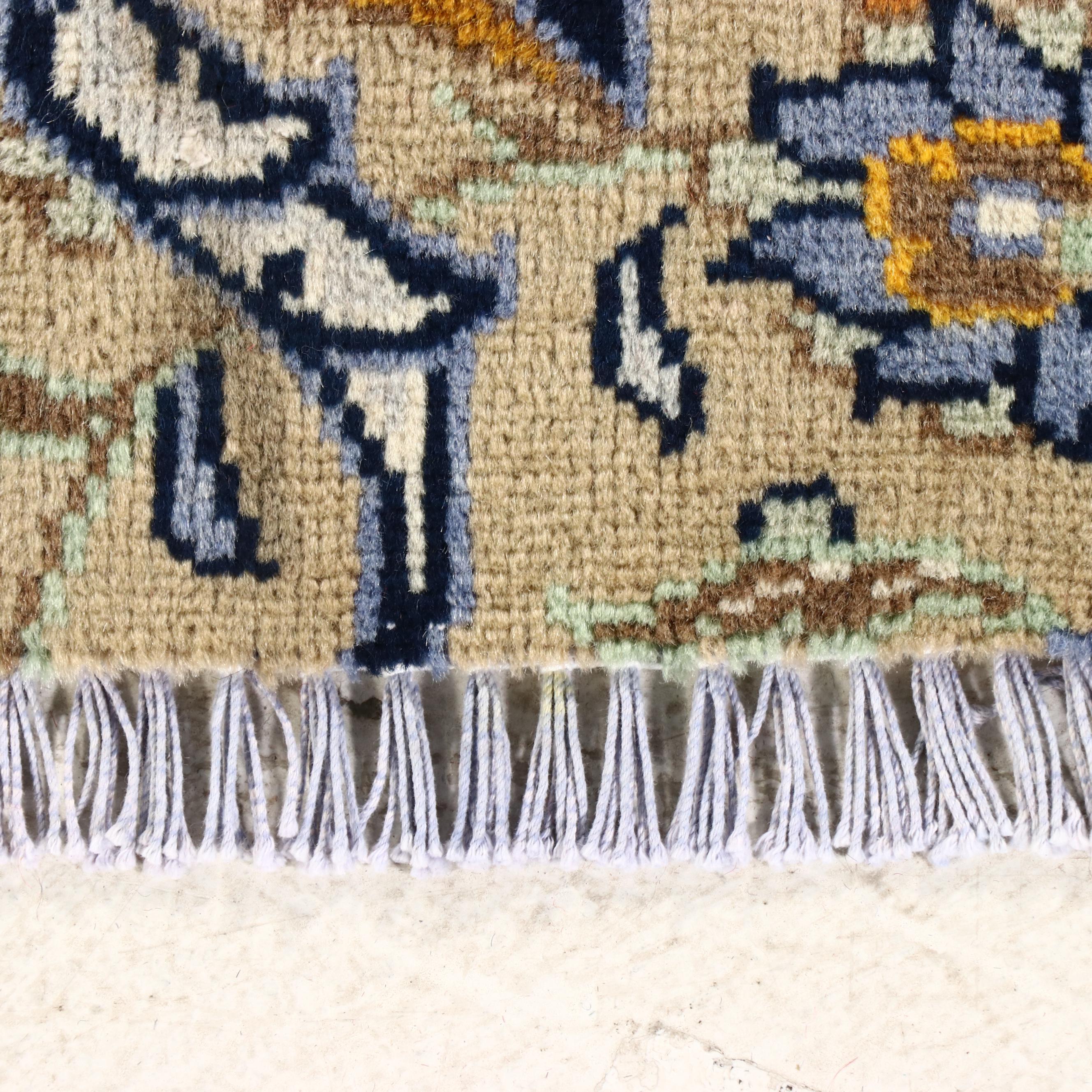 1'8 x 7'5 Hand-Knotted Persian Carpet Runner Remnant