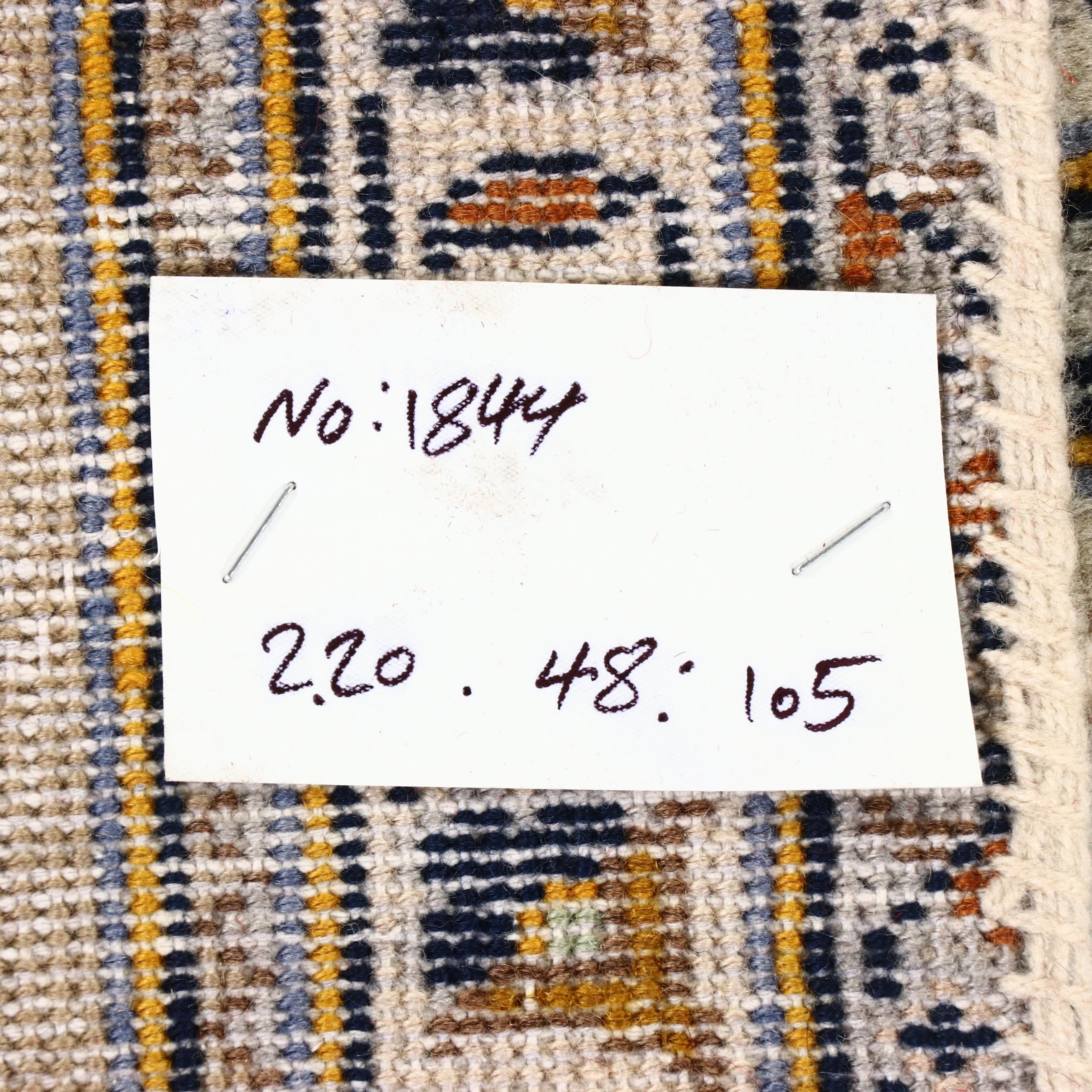 1'8 x 7'5 Hand-Knotted Persian Carpet Runner Remnant
