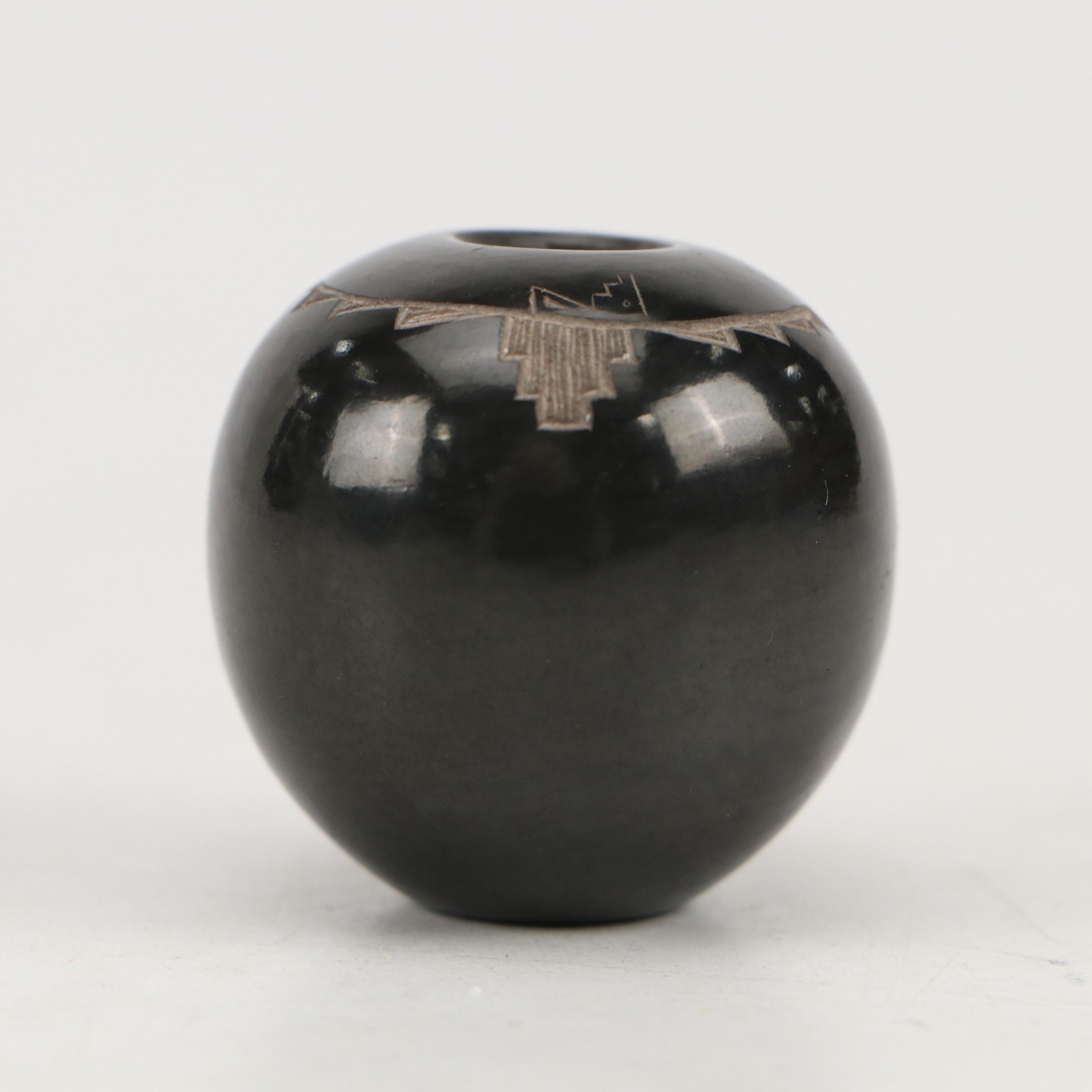 Candelaria Suazo Santa Clara Pueblo Pottery Miniature Pot