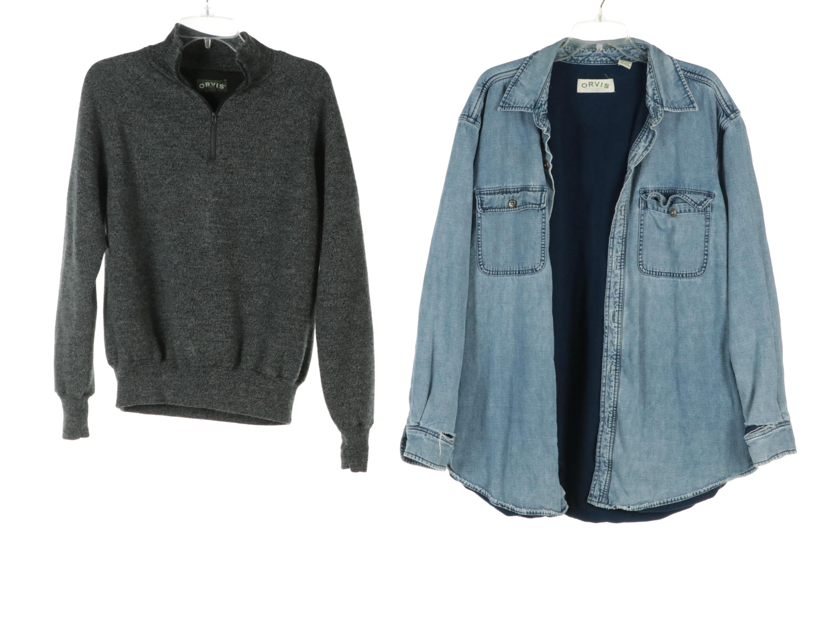 Men's Orvis Plaid Button-Down Shirts, Fleece/Flannel Lined Shirts, and Pullovers