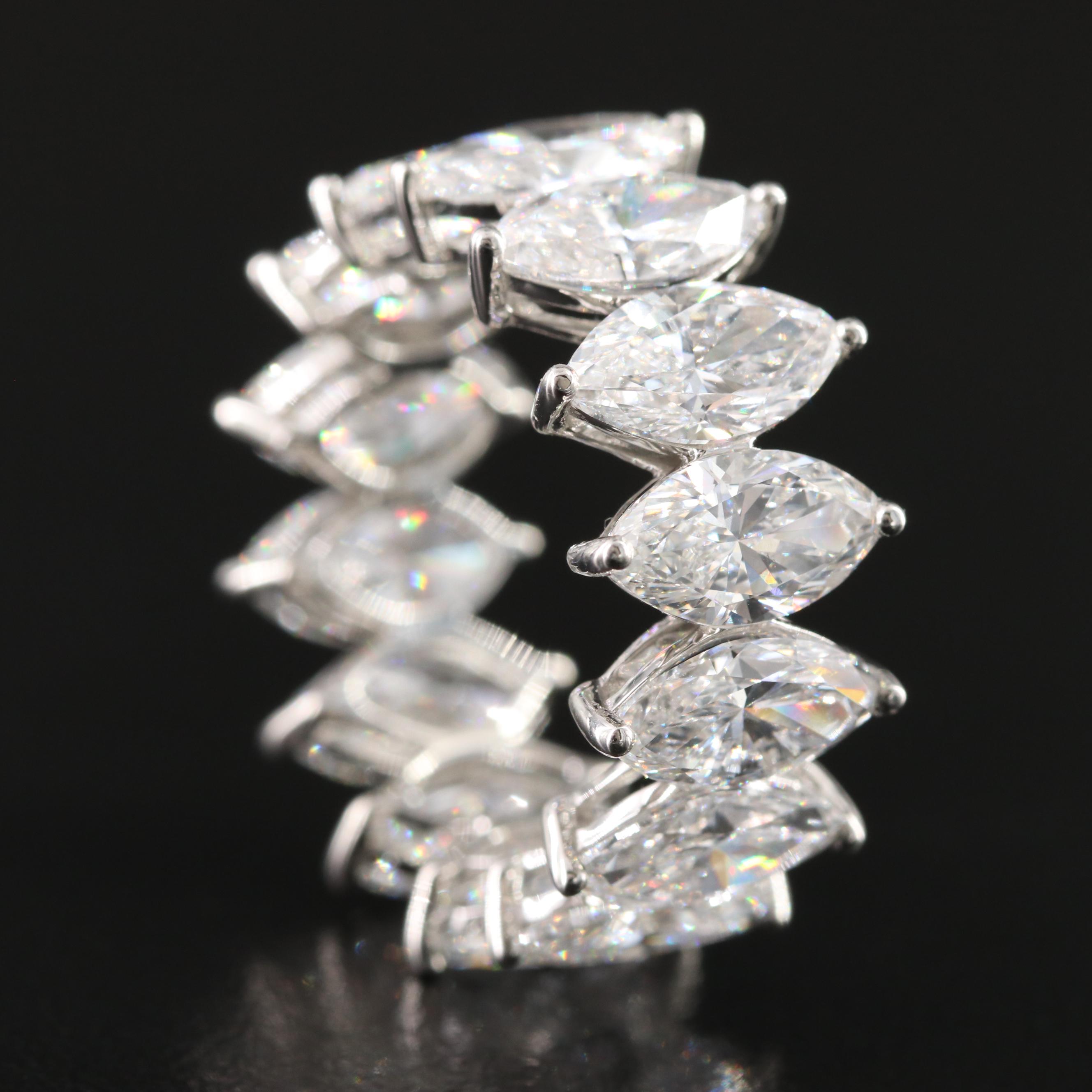 Platinum 14.35 CTW Lab Grown Diamond Eternity Band