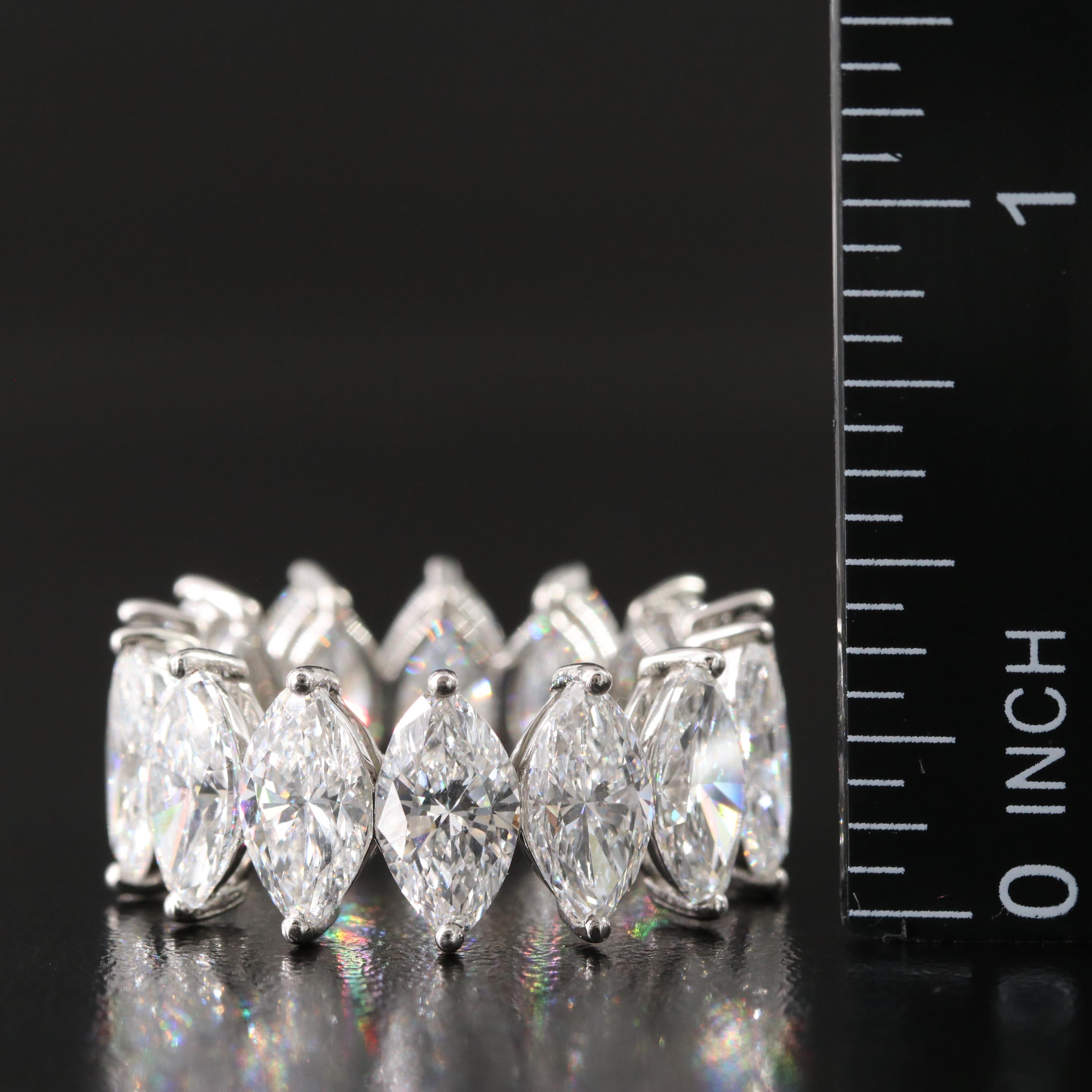 Platinum 14.35 CTW Lab Grown Diamond Eternity Band