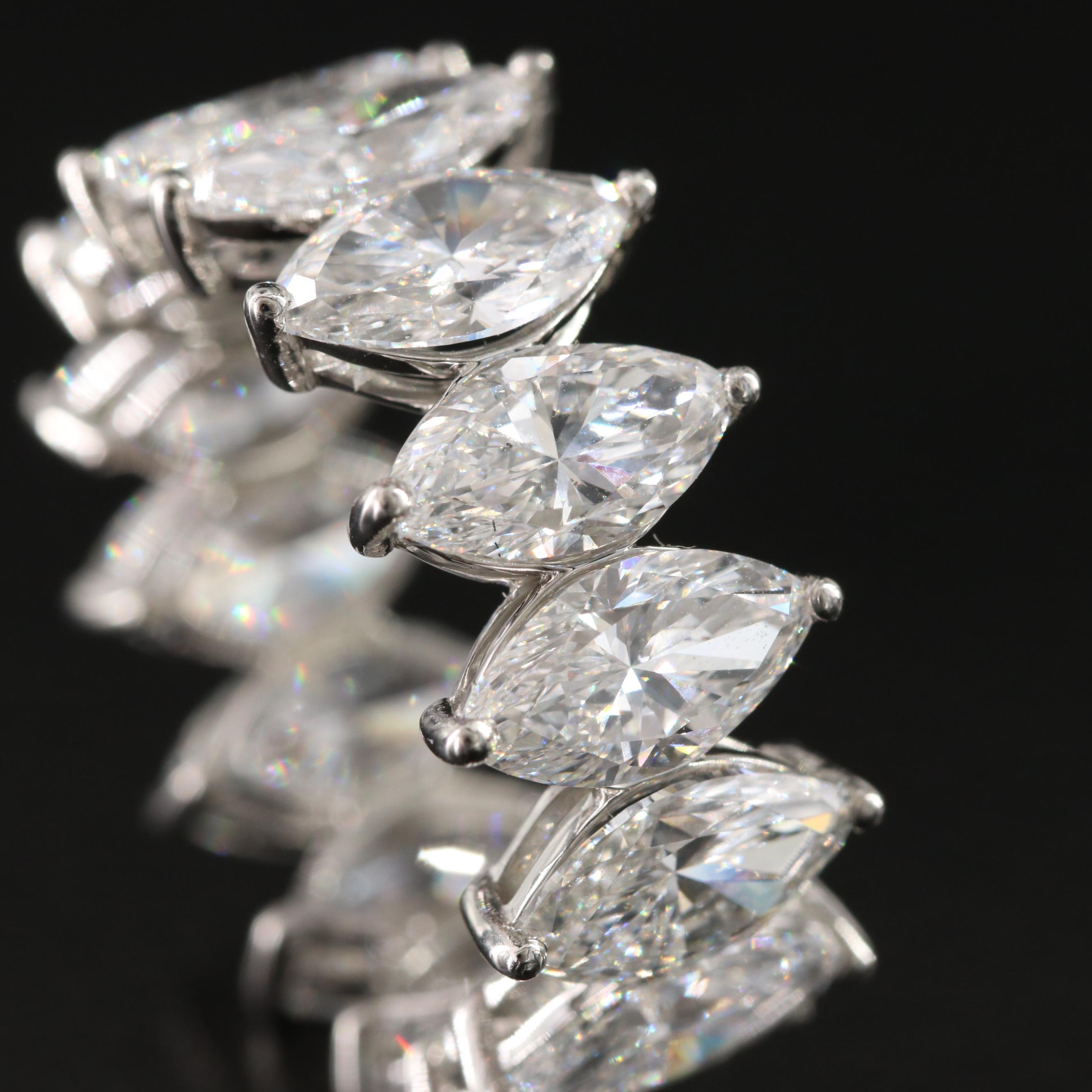 Platinum 14.35 CTW Lab Grown Diamond Eternity Band