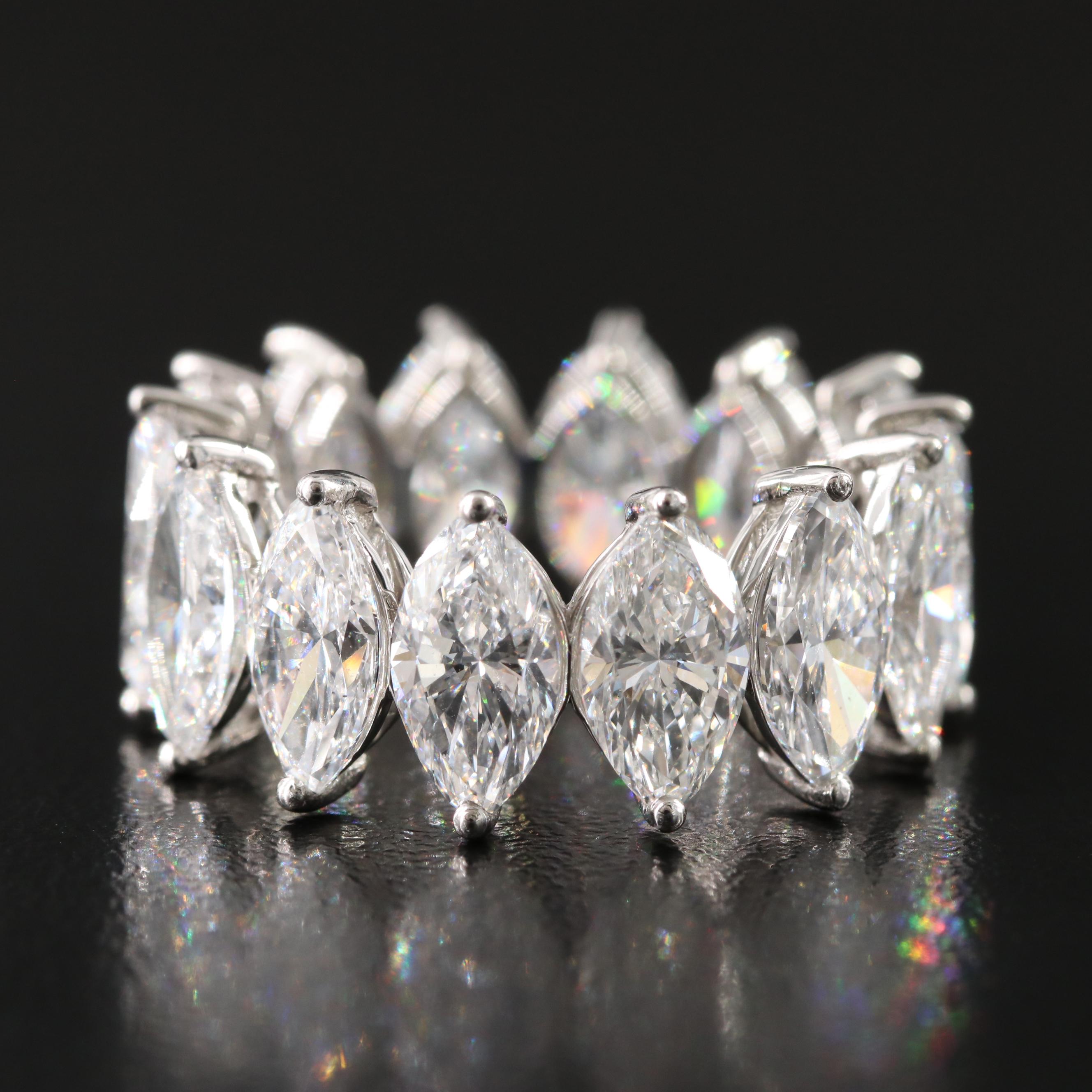 Platinum 14.35 CTW Lab Grown Diamond Eternity Band