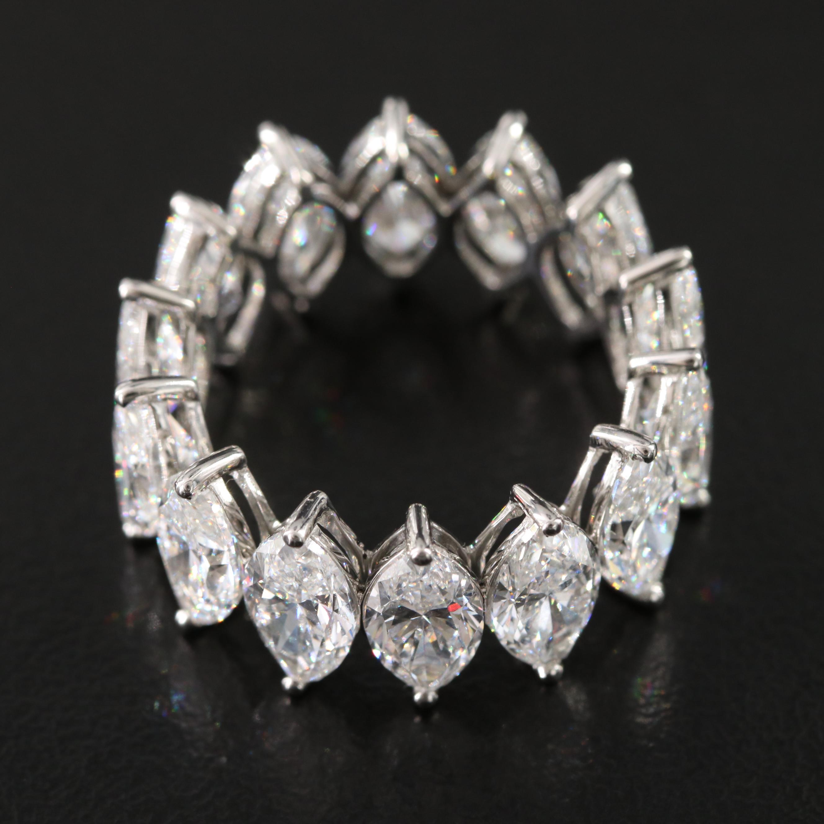 Platinum 14.35 CTW Lab Grown Diamond Eternity Band