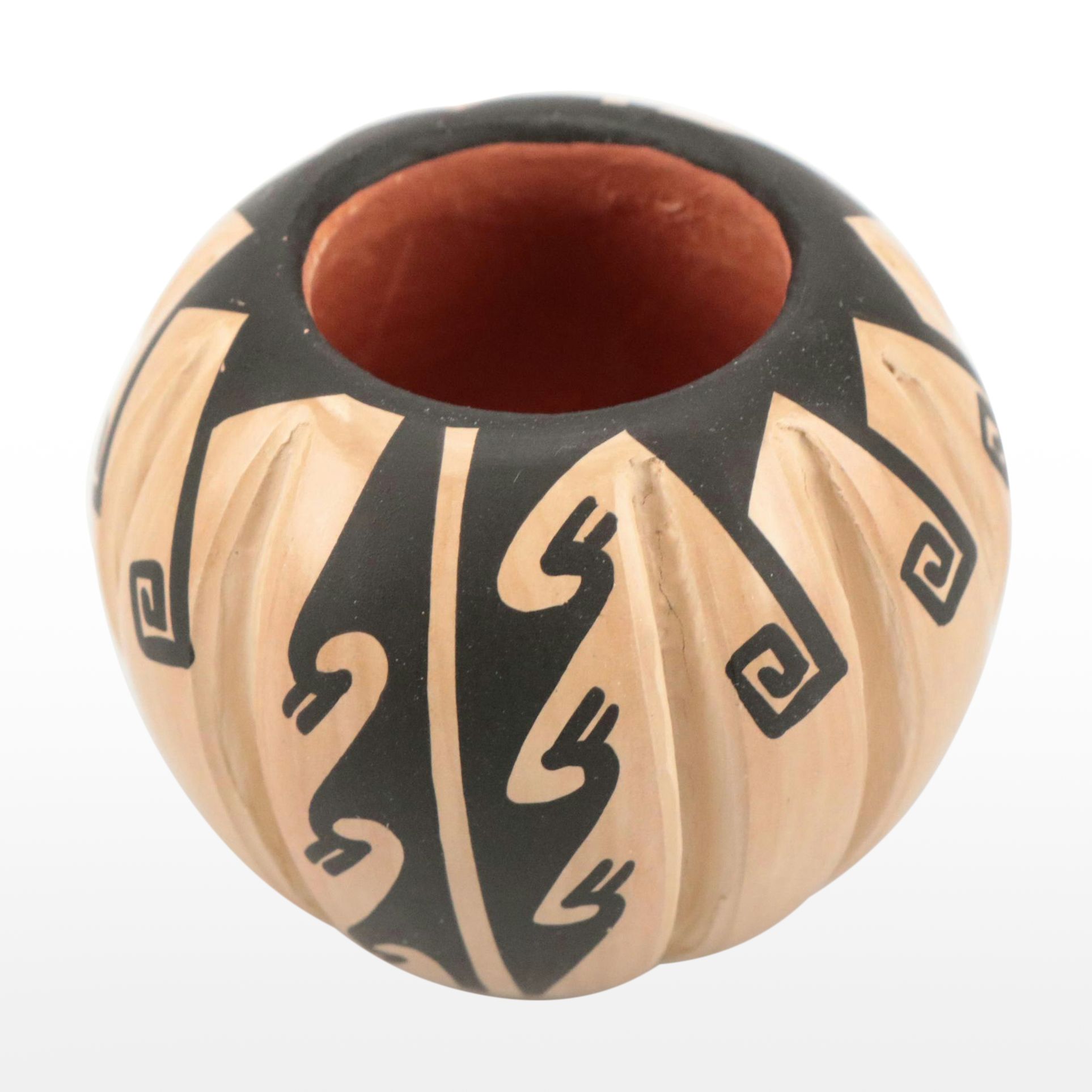 Laverne Loretto Tosa Jemez Pueblo Pottery Carved Pot