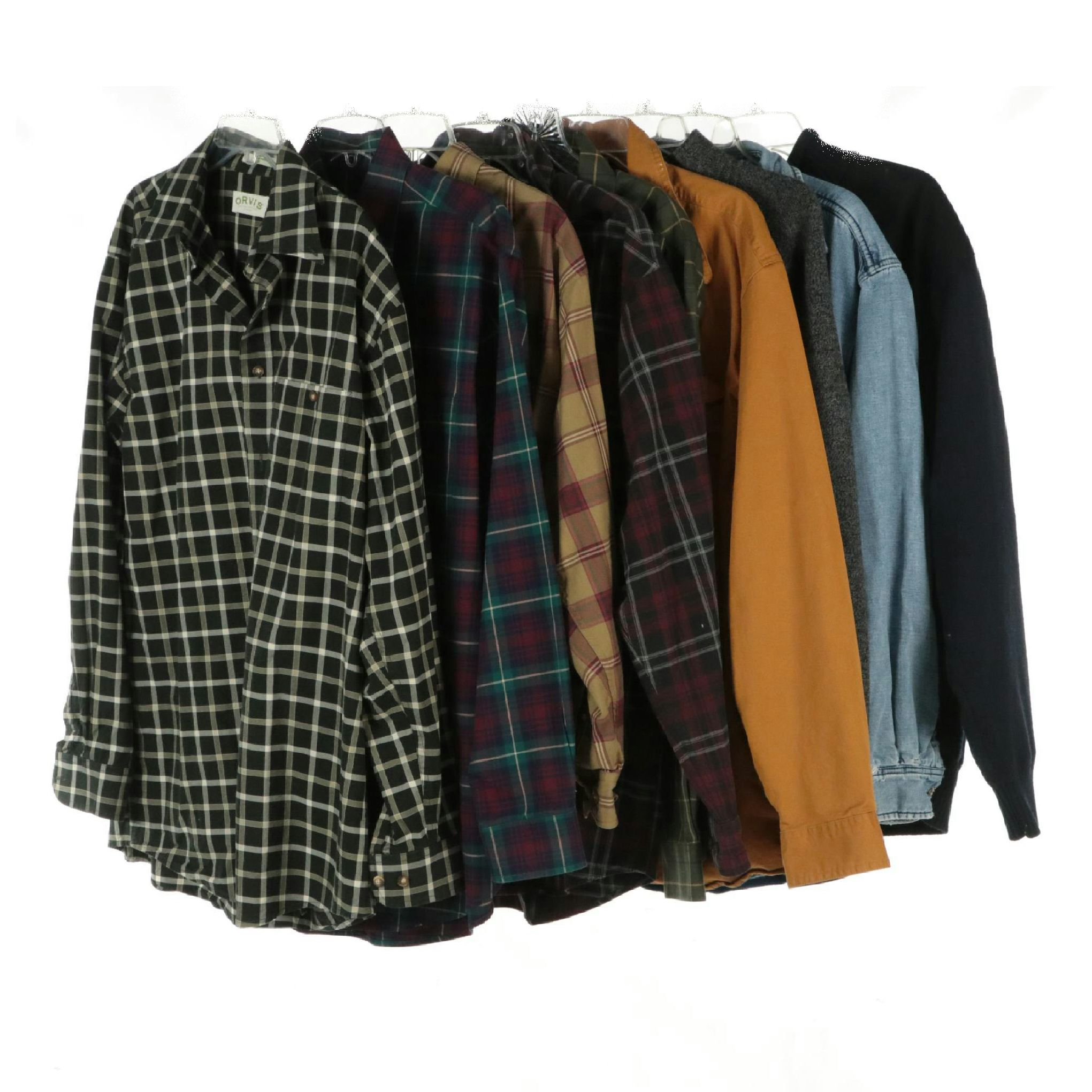 Men's Orvis Plaid Button-Down Shirts, Fleece/Flannel Lined Shirts, and Pullovers