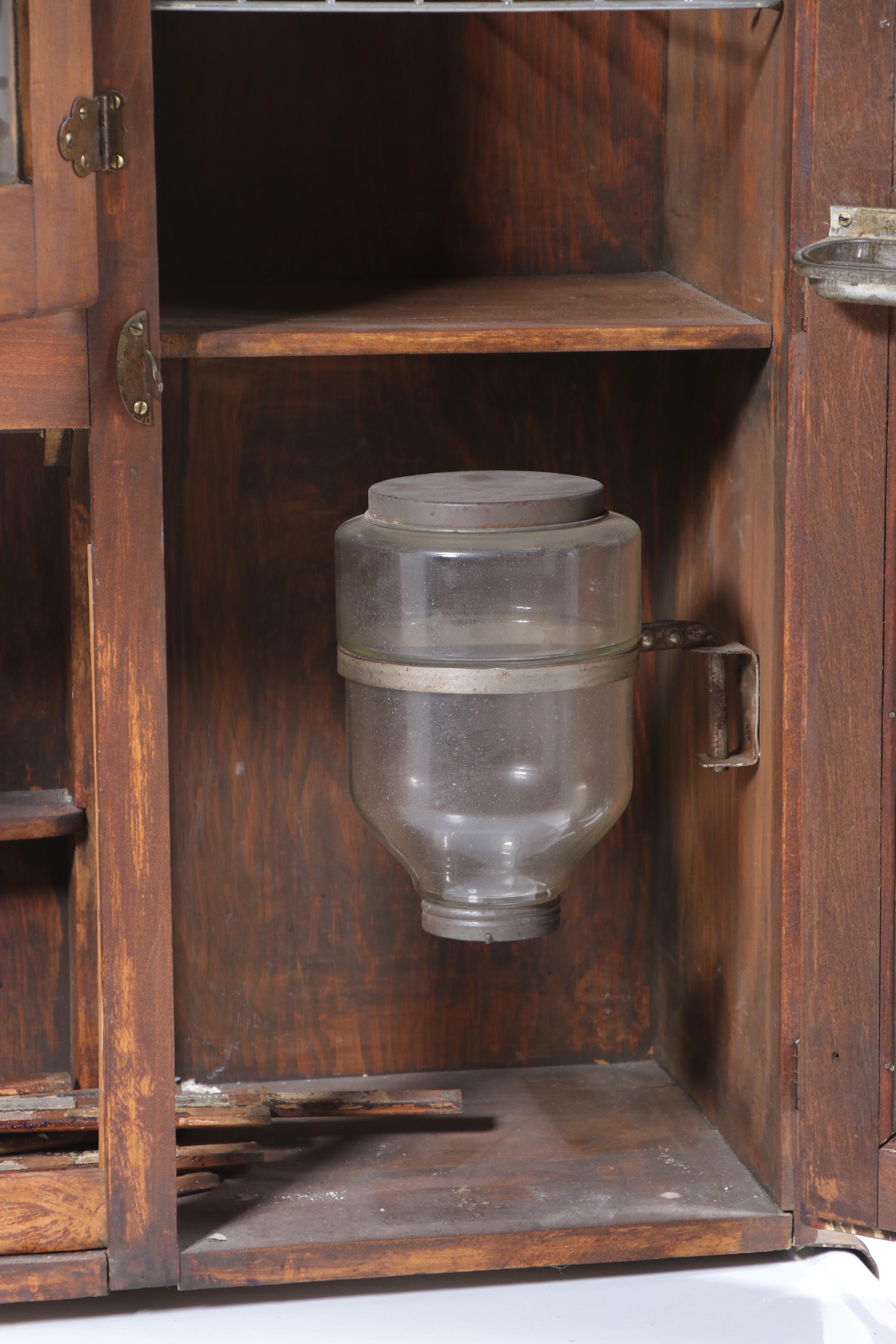 Art Deco Style Hoosier Cabinet with Accessories, Early to Mid-20th Century