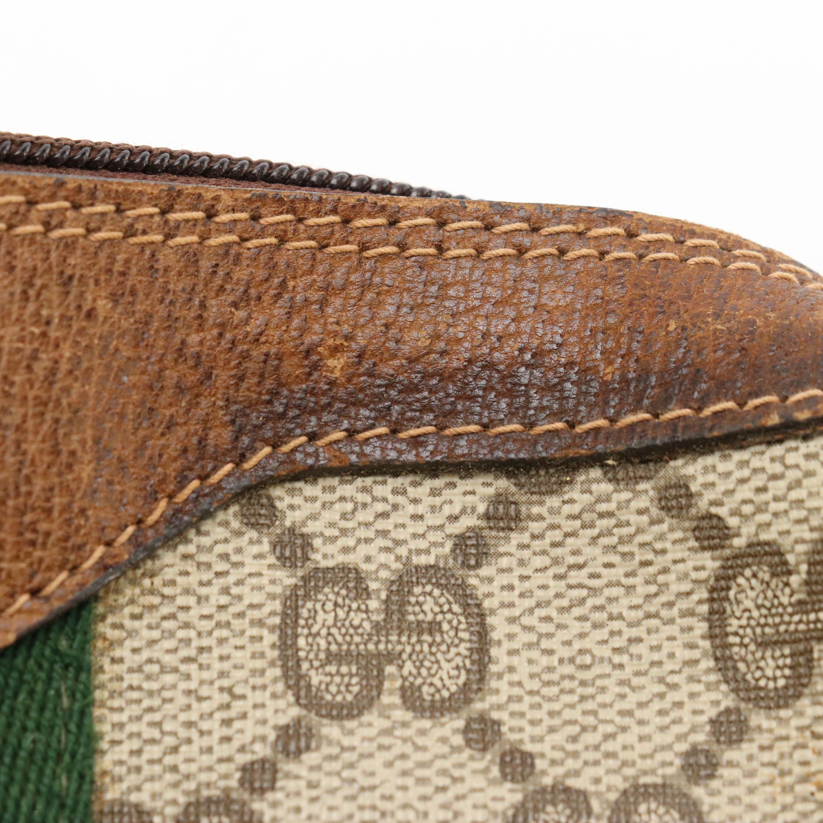 Gucci Accessory Collection Boston Bag in Supreme Canvas, Web & Cinghiale Leather