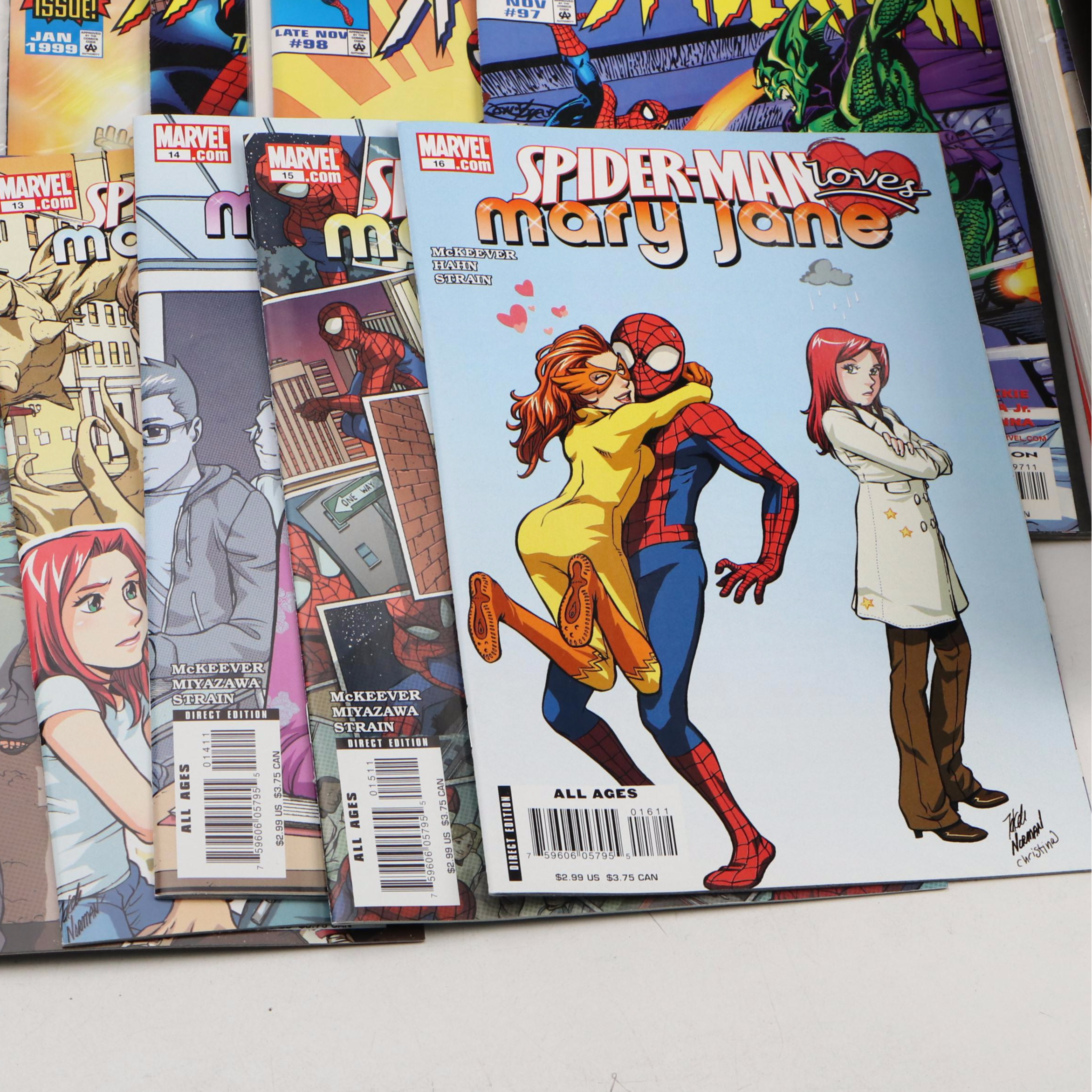 Modern Age Marvel Comic Books Featuring "Spider-Man Loves Mary Jane" #1–10