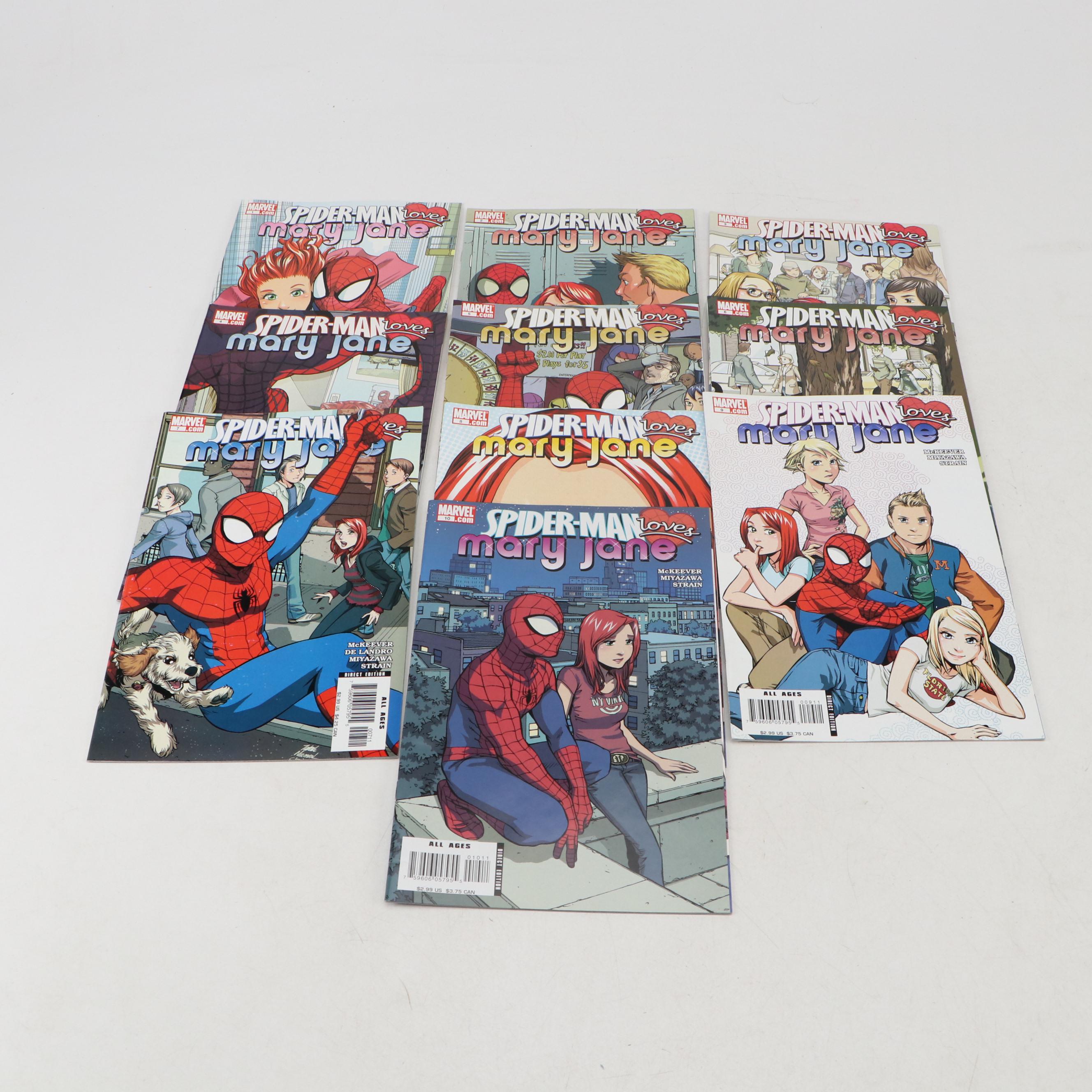 Modern Age Marvel Comic Books Featuring "Spider-Man Loves Mary Jane" #1–10