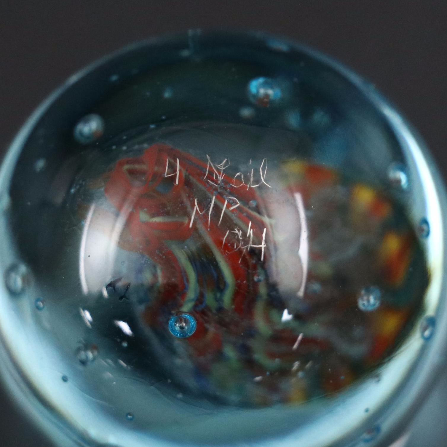 Mike Petura, Rolf Wald, Fiber Optic and Other Multicolor Art Glass Marbles