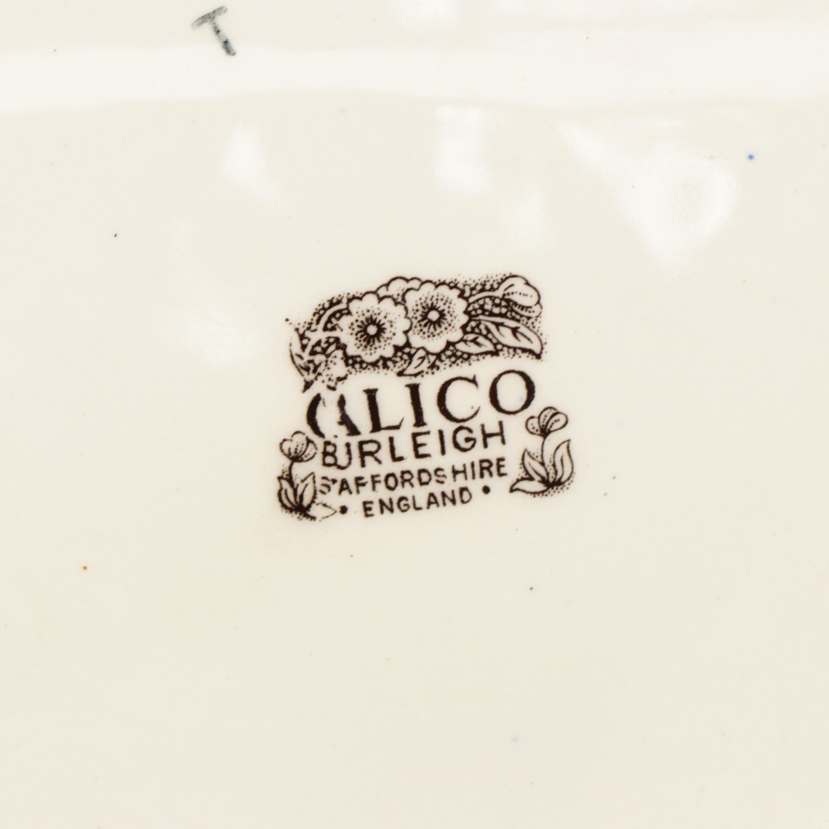 Burleigh "Calico Brown" Earthenware Platter, Mid to Late 20th Century