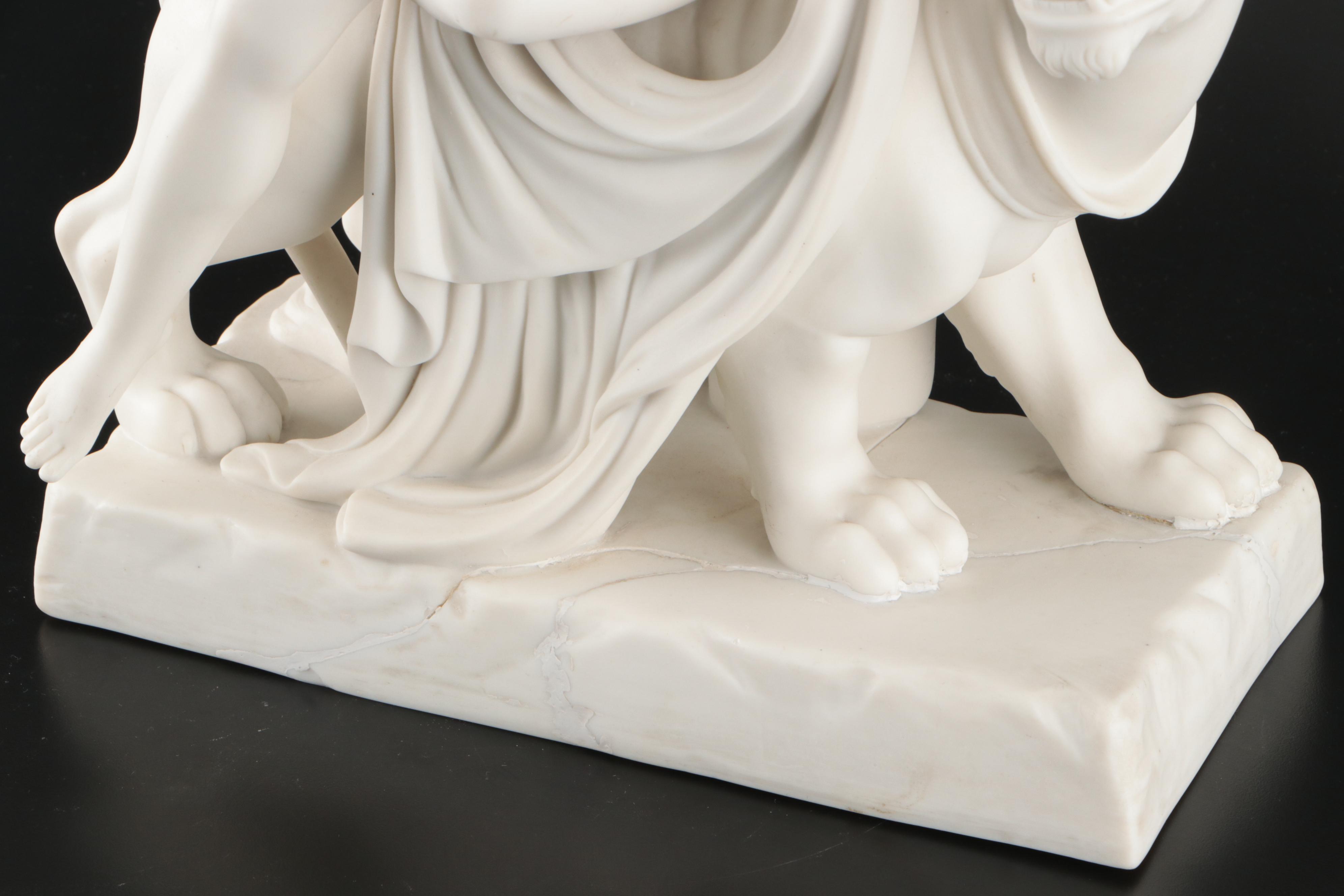 Marble Sculpture After "Ariadne on the Panther" by Johann Heinrich von Dannecker