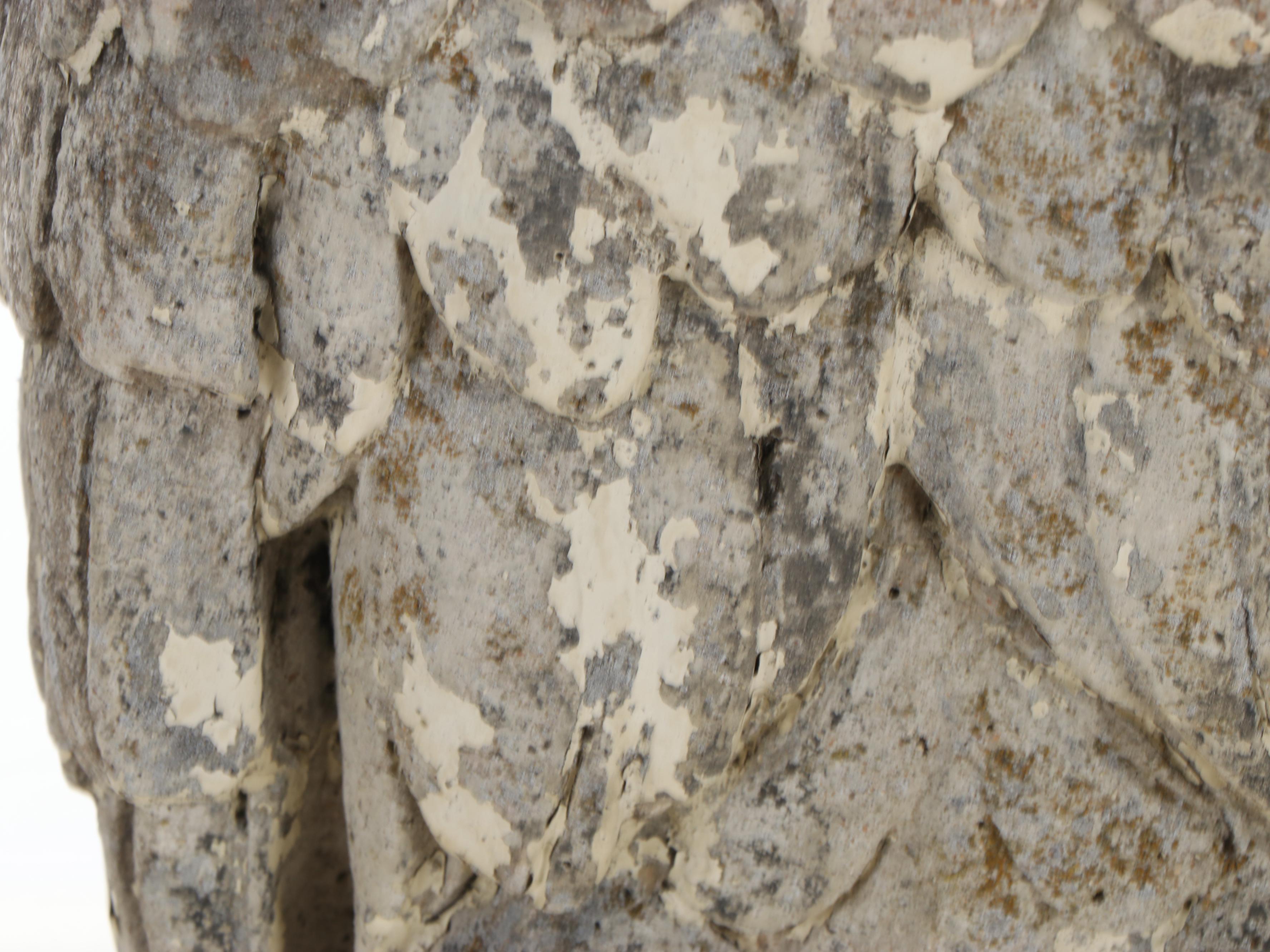 Large Carved Stone Owl Lawn Statue