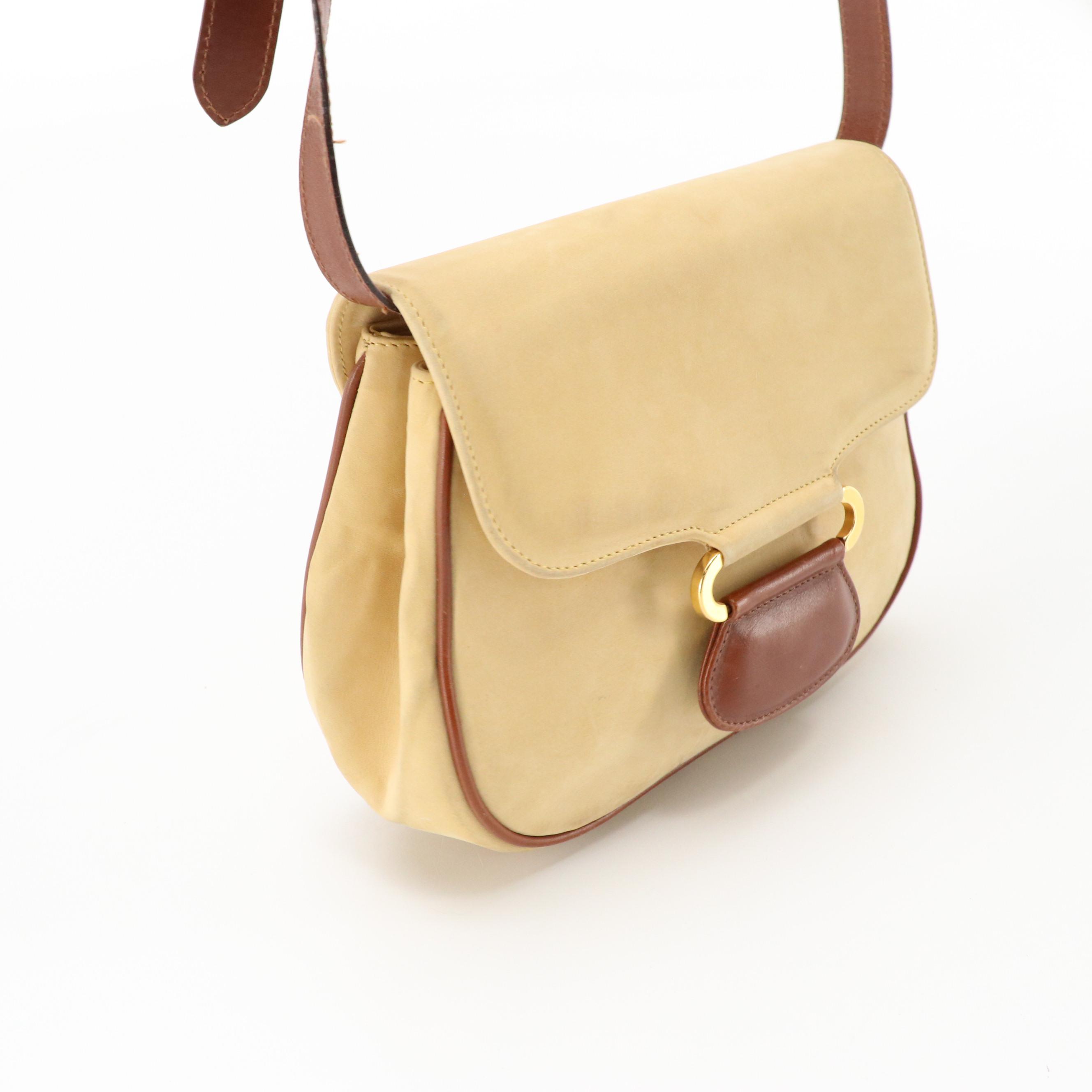 Salvatore Ferragamo Vintage Bicolor Leather Front-Flap Crossbody Clutch Bag