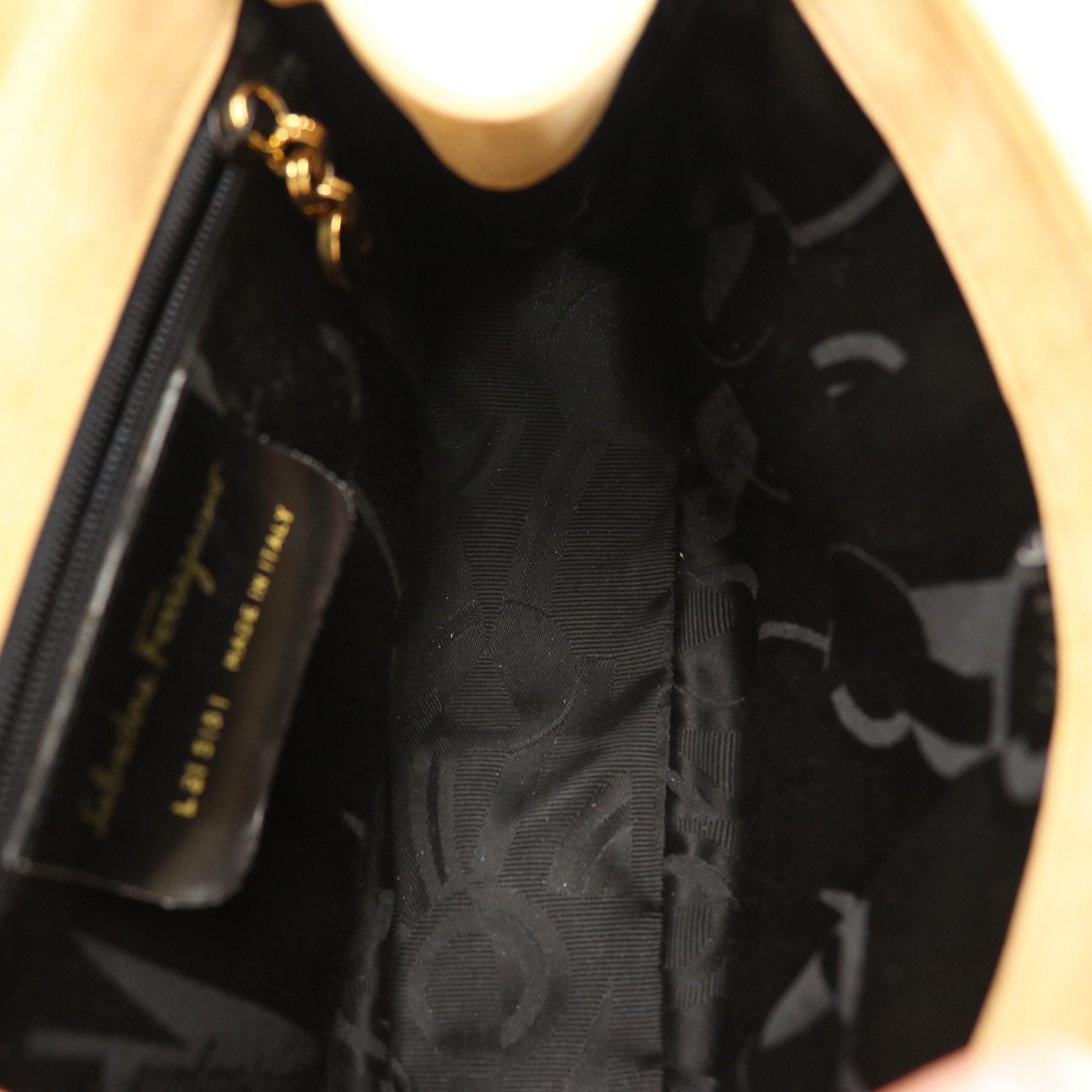 Salvatore Ferragamo Vintage Bicolor Leather Front-Flap Crossbody Clutch Bag