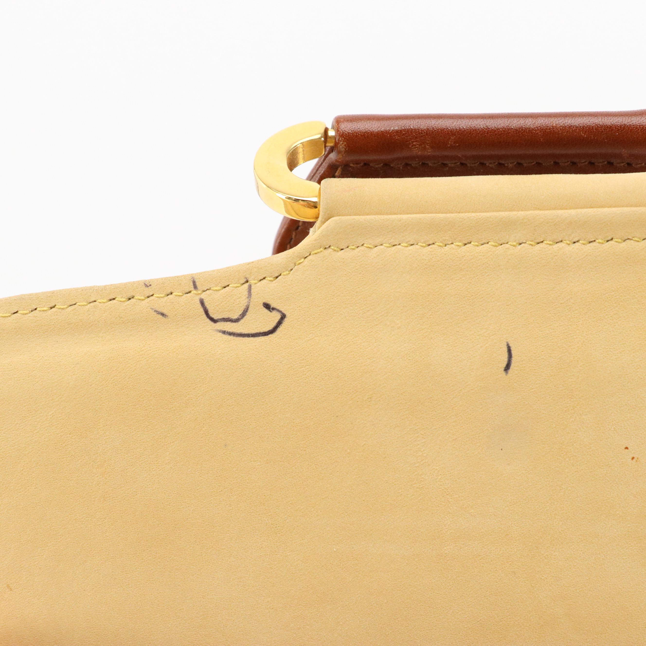 Salvatore Ferragamo Vintage Bicolor Leather Front-Flap Crossbody Clutch Bag