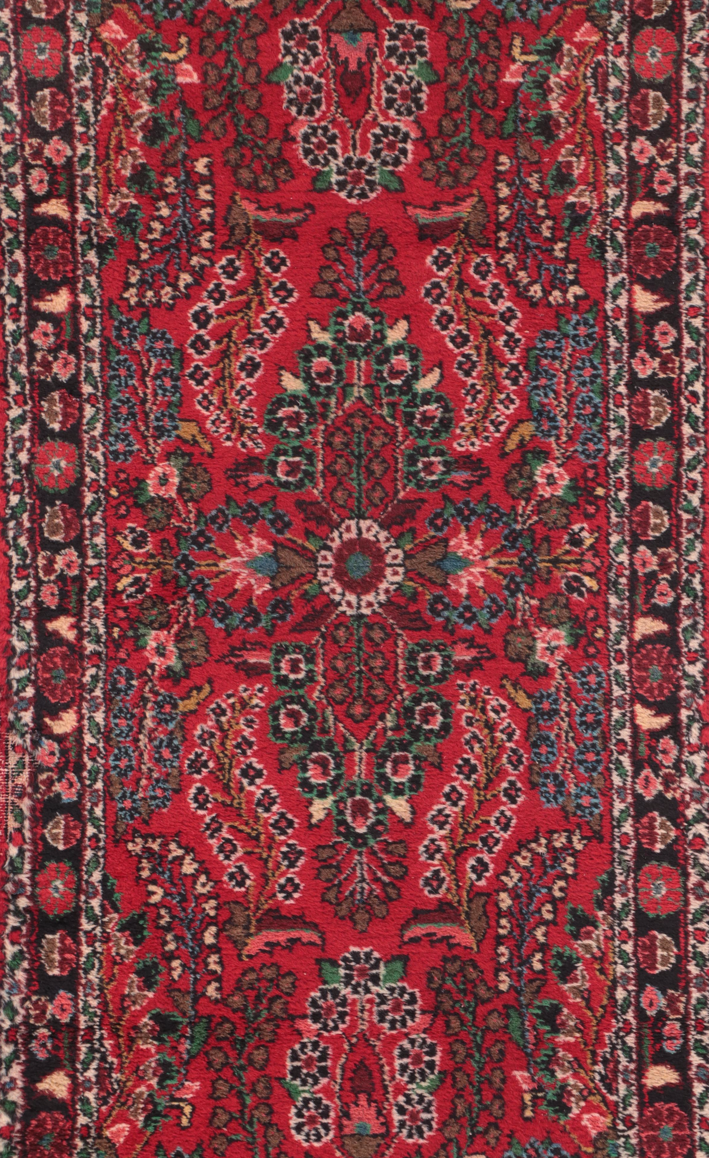 2'10 x 15'4 Hand-Knotted Persian Sarouk Carpet Runner