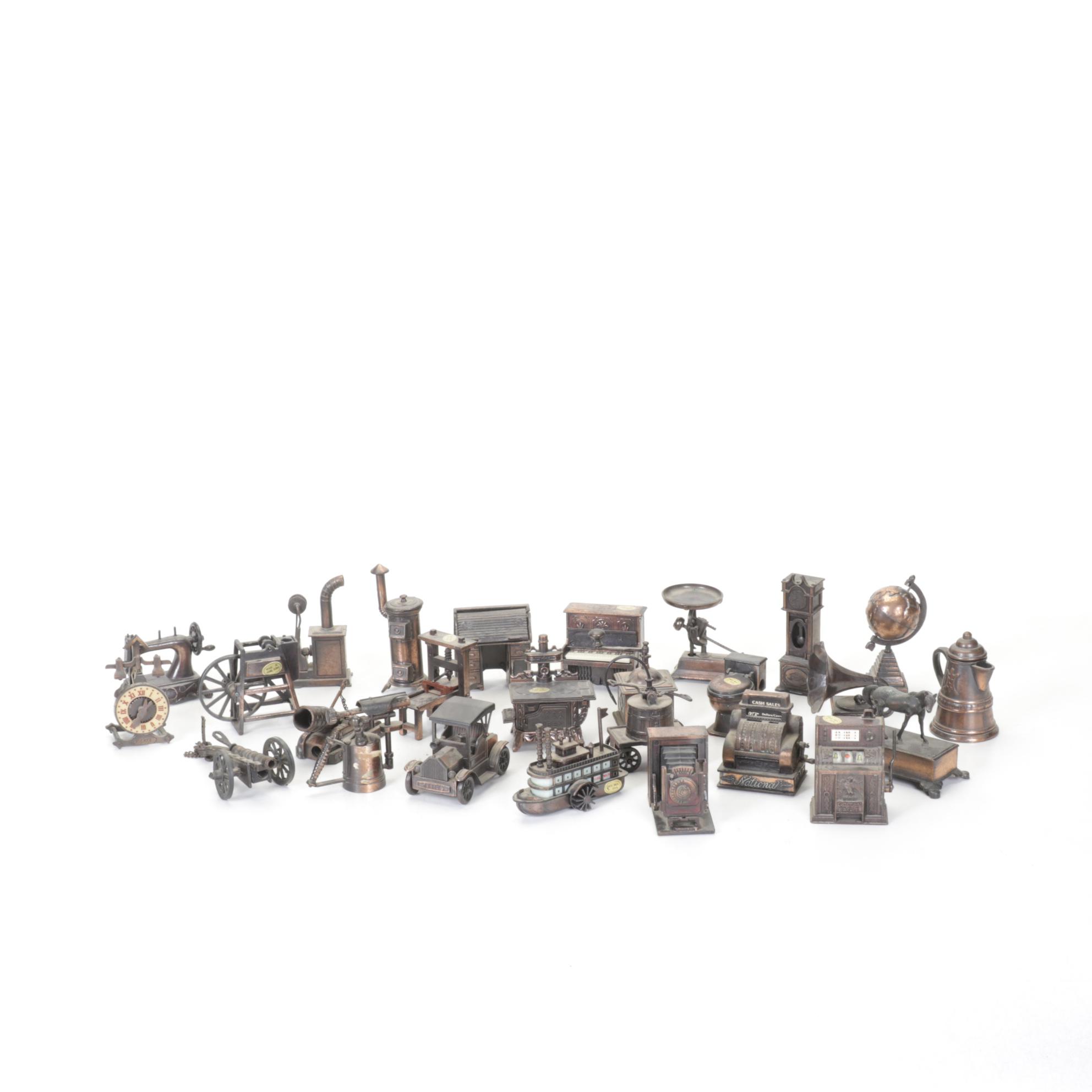 26 Metal Figural Pencil Sharpeners, Mid-20th Century
