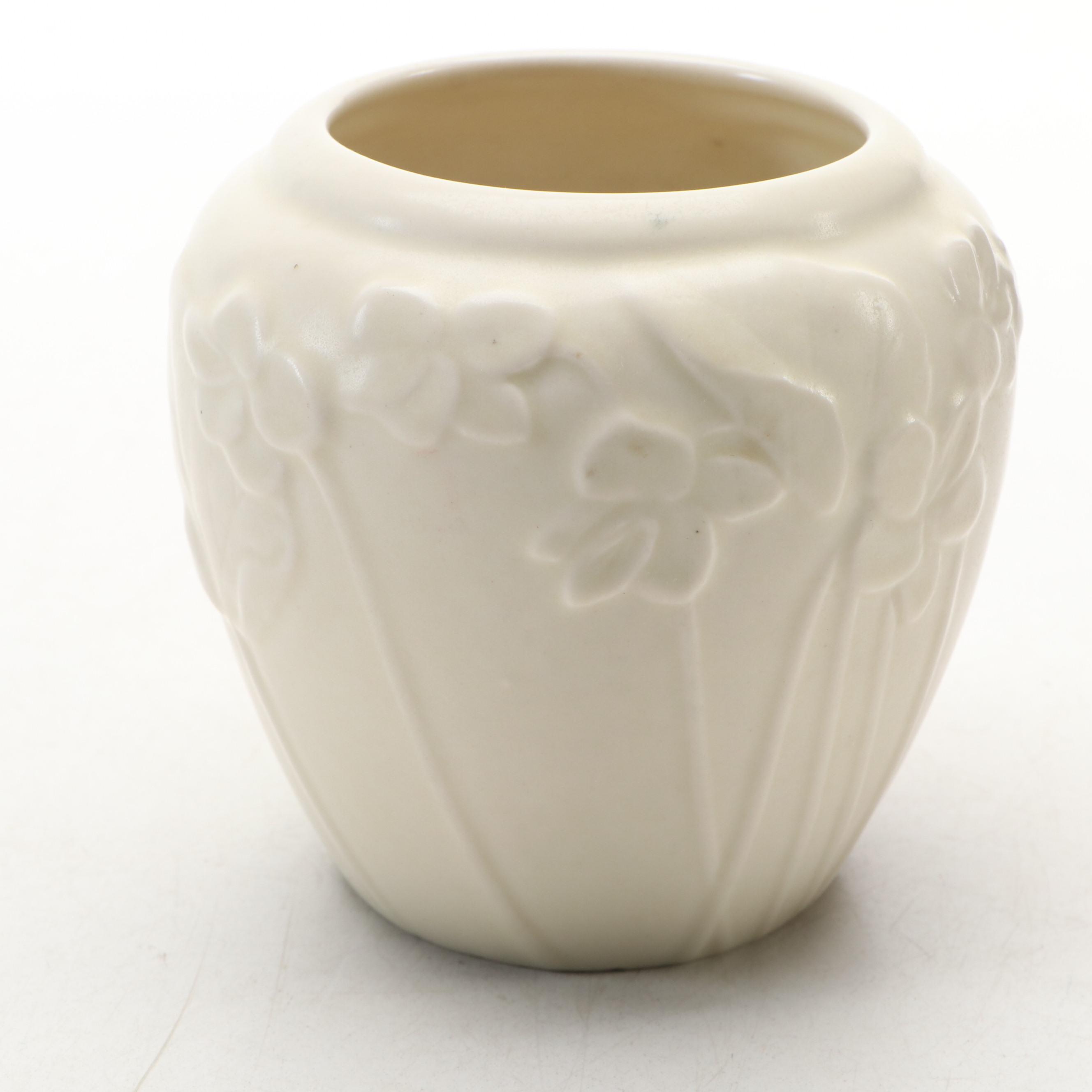 Rookwood Pink and White Pottery Vases, Early to Mid-20th Century