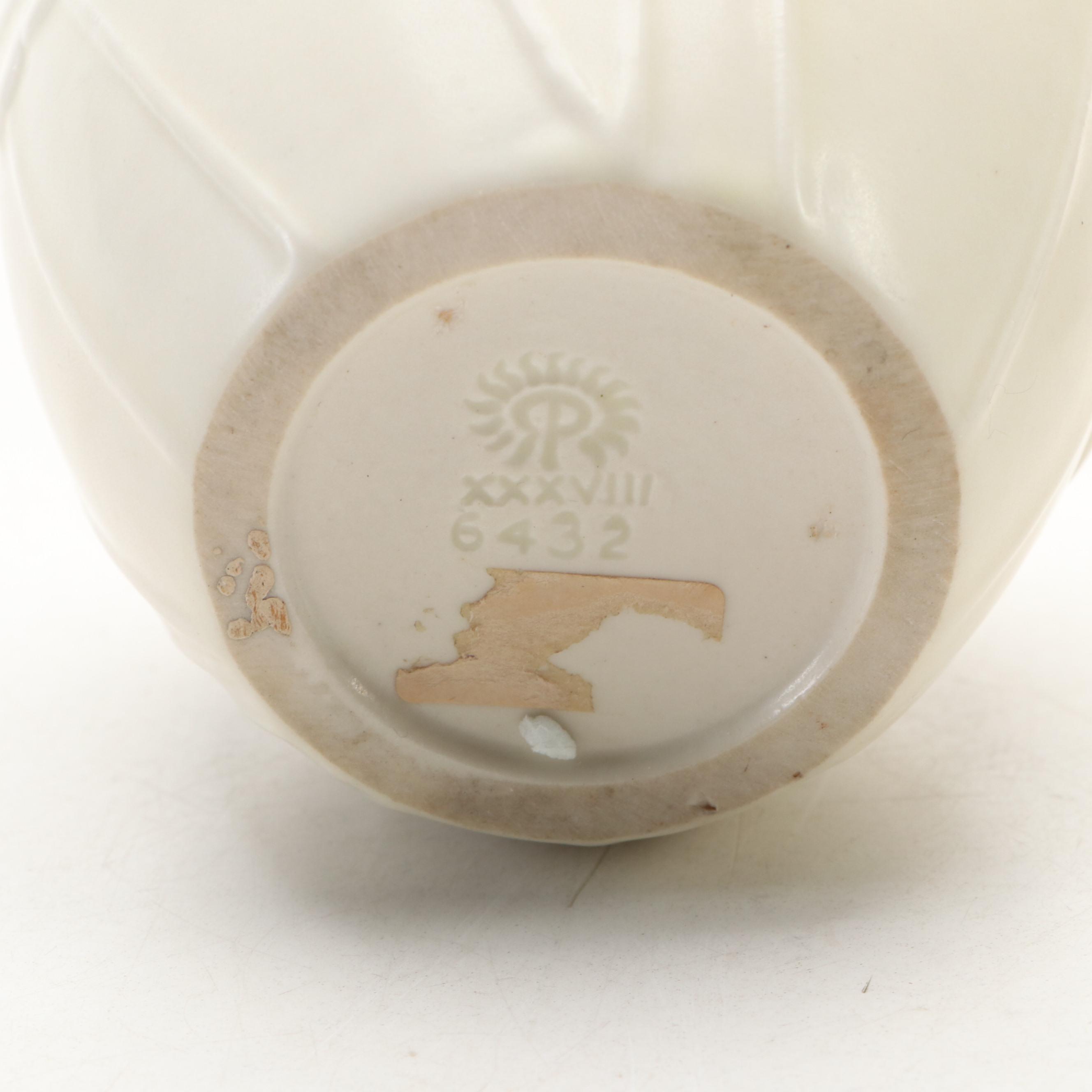 Rookwood Pink and White Pottery Vases, Early to Mid-20th Century