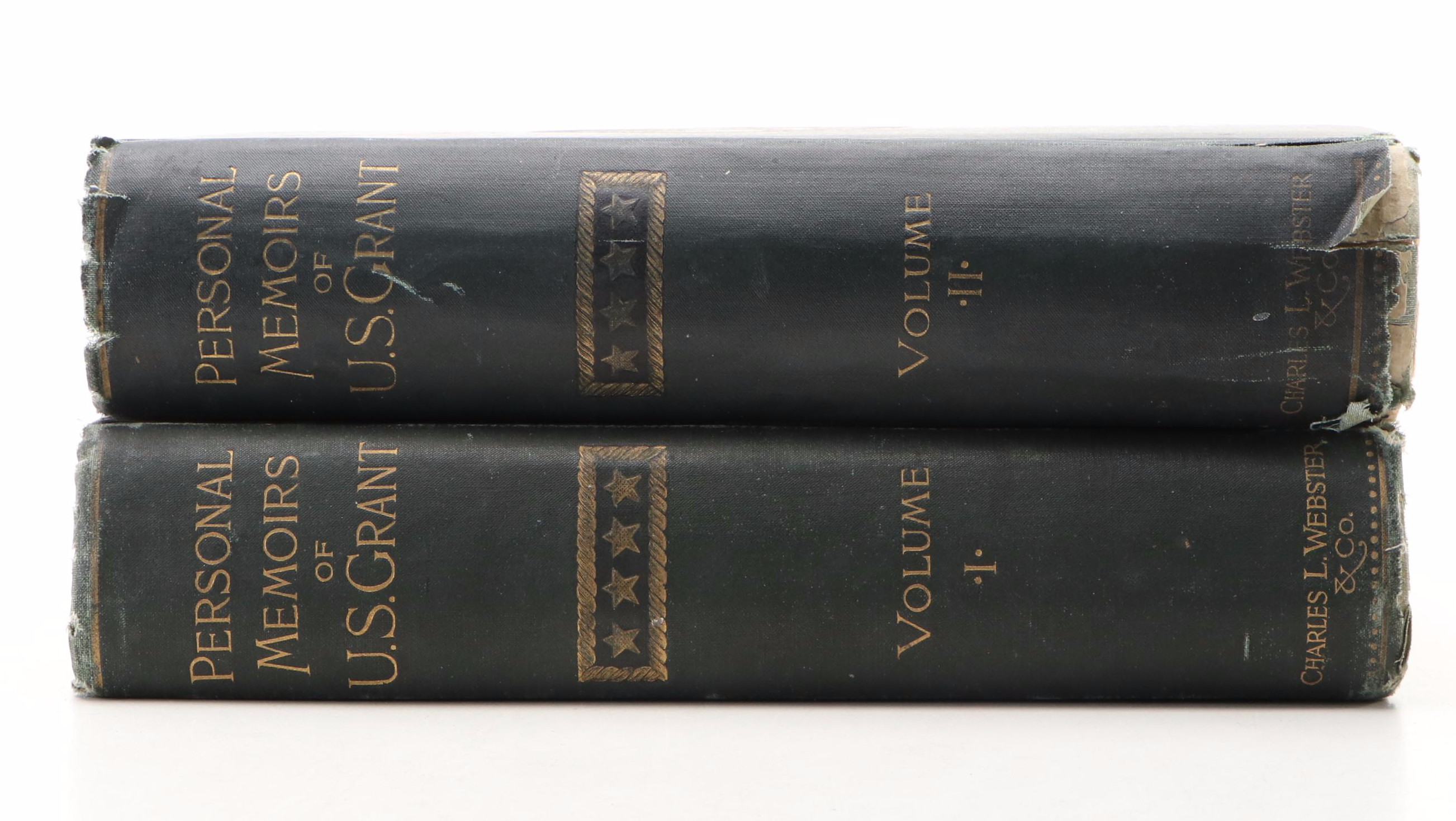 First Edition "Personal Memoirs of U. S. Grant" Two-Volume Set, 1885–1886