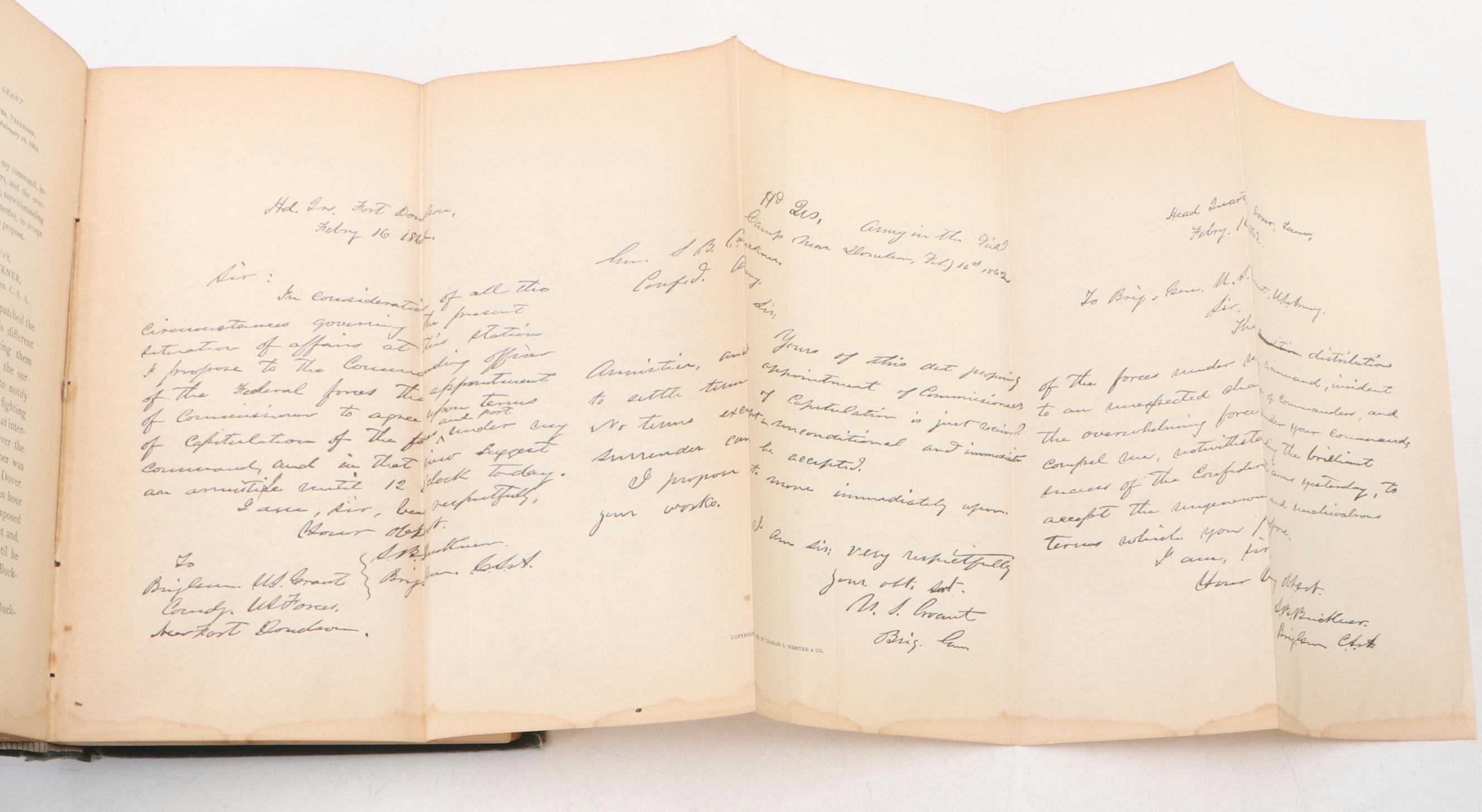 First Edition "Personal Memoirs of U. S. Grant" Two-Volume Set, 1885–1886
