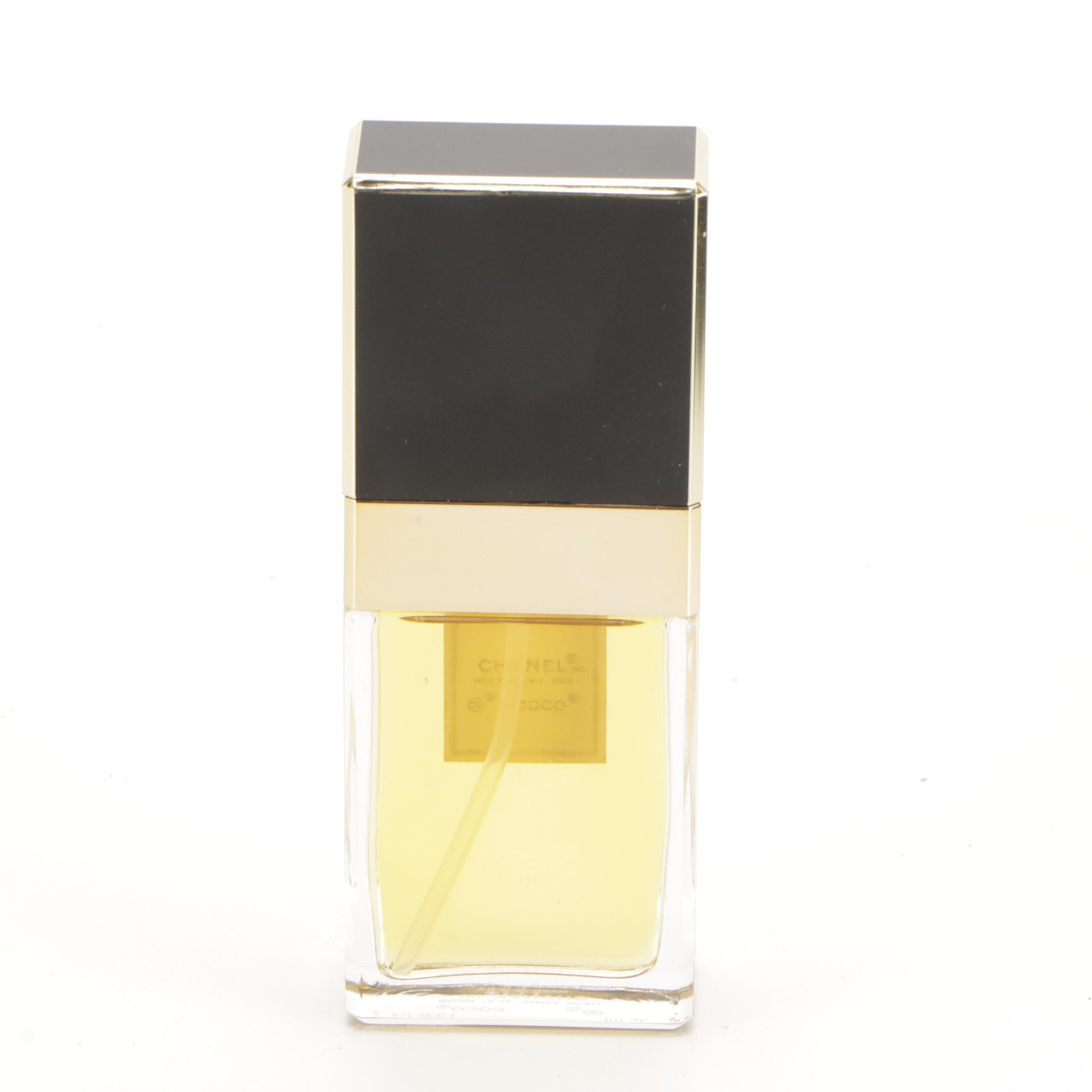 Chanel Coco Eau de Parfum 1.2 oz Spray Bottle and Chanel Beauté Pouch