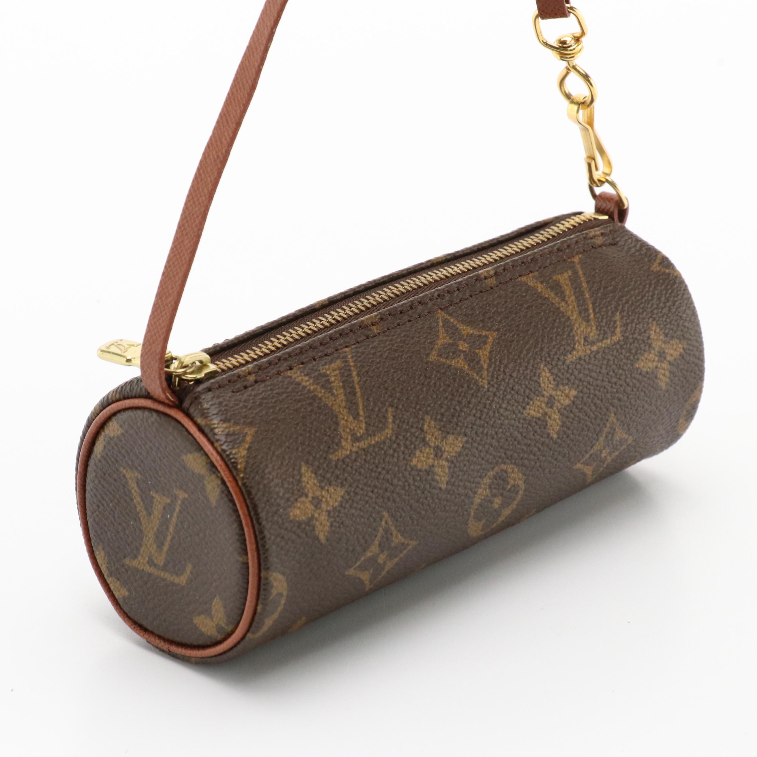 Louis Vuitton Papillon Pochette in Monogram Coated Canvas and Leather Trim