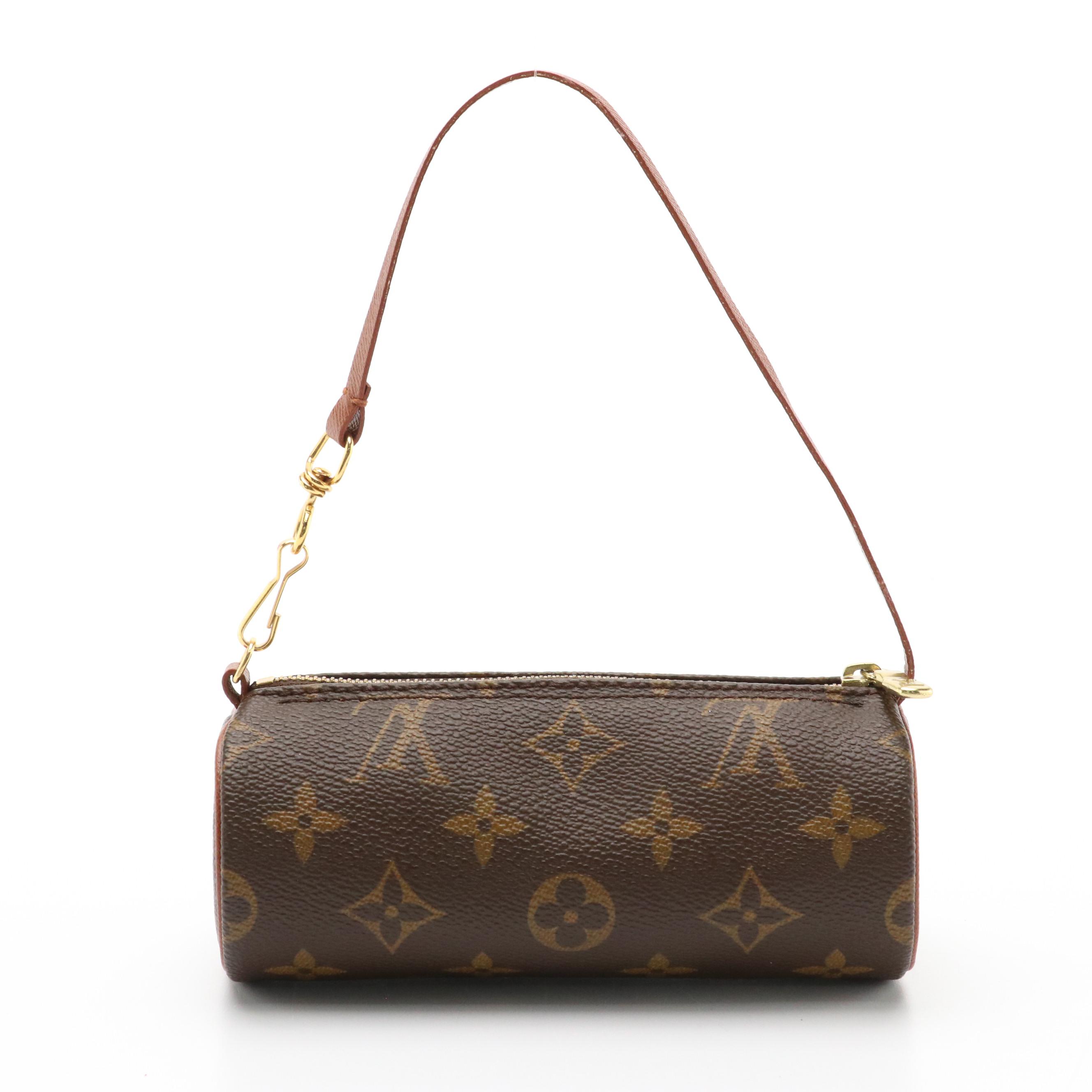 Louis Vuitton Papillon Pochette in Monogram Coated Canvas and Leather Trim