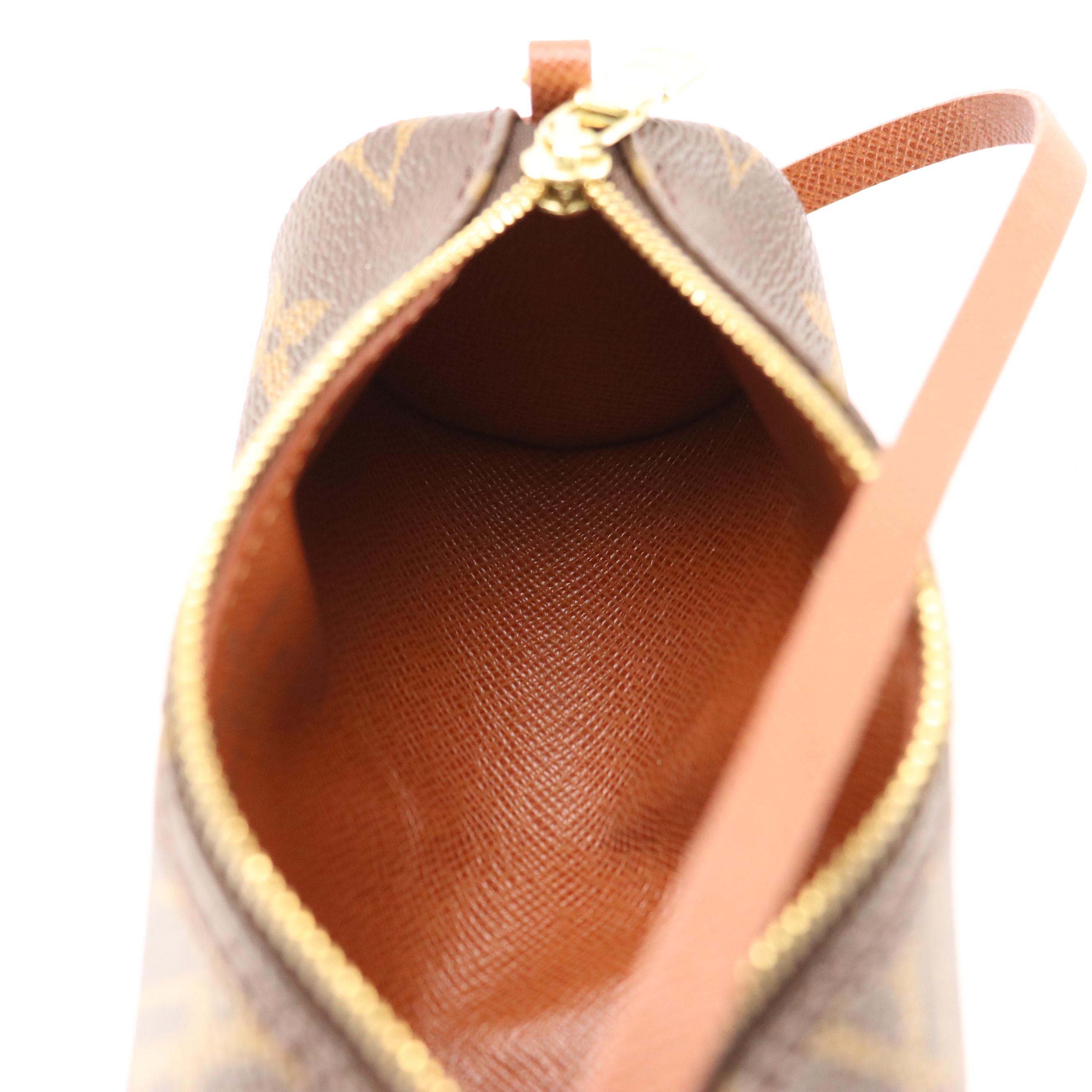 Louis Vuitton Papillon Pochette in Monogram Coated Canvas and Leather Trim