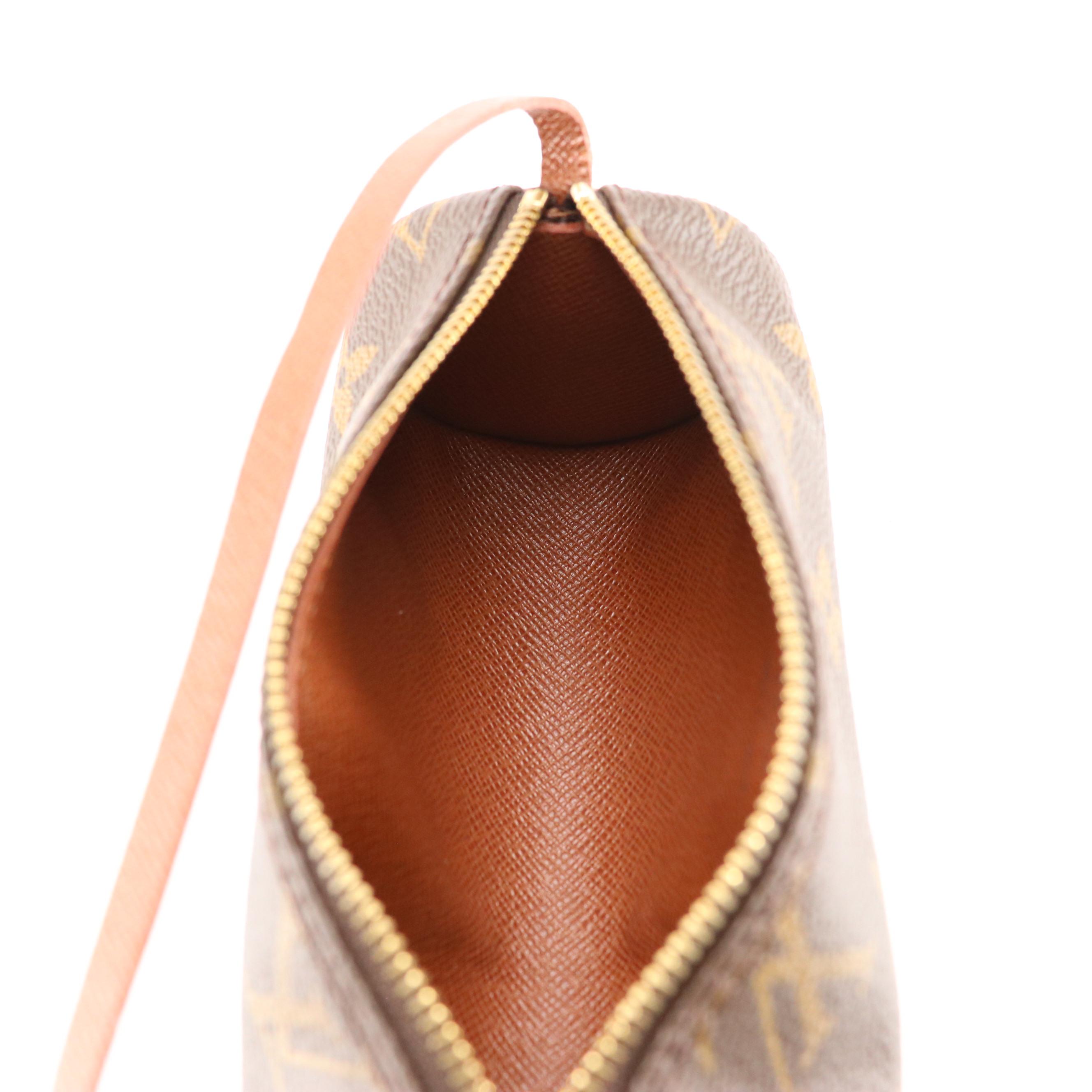 Louis Vuitton Papillon Pochette in Monogram Coated Canvas and Leather Trim