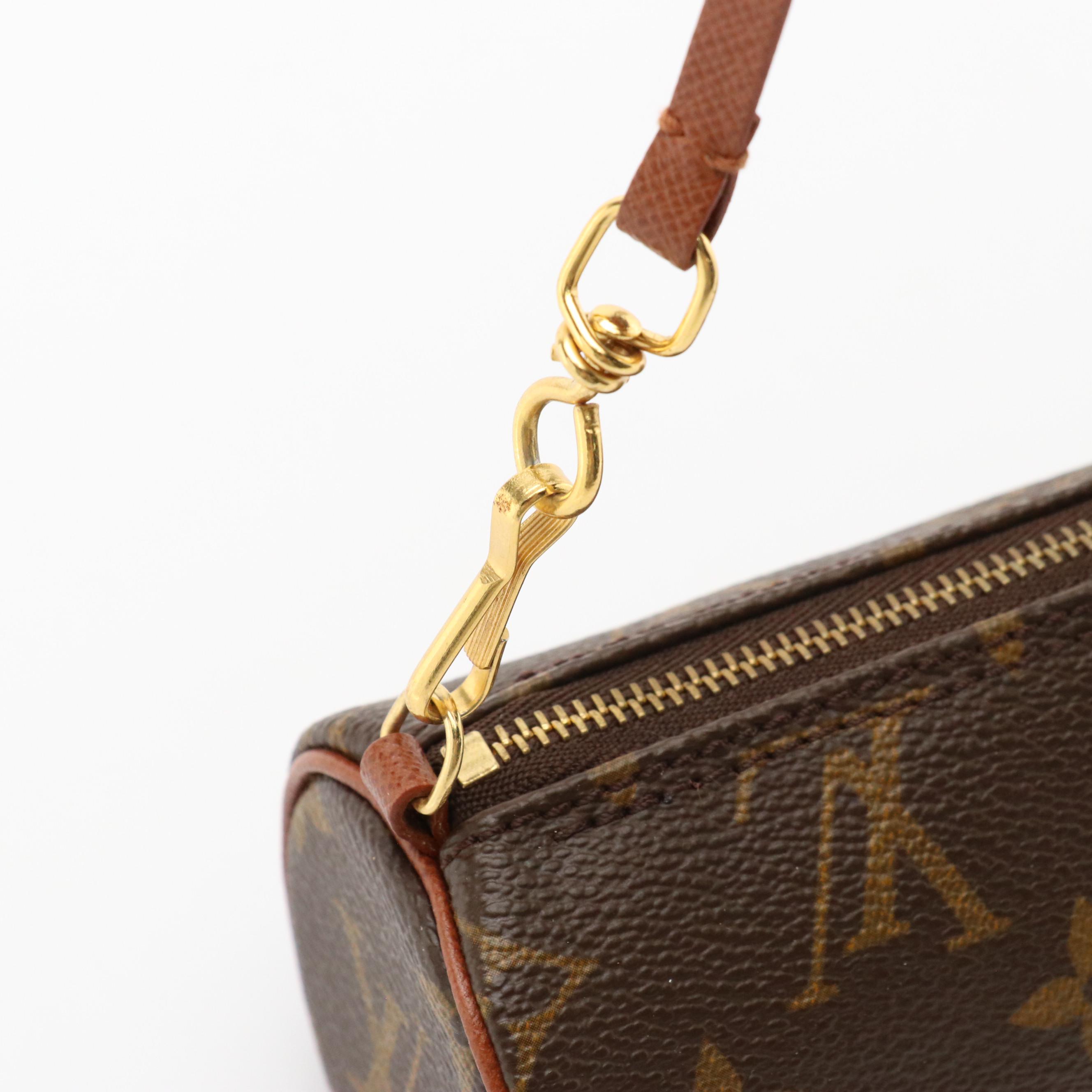 Louis Vuitton Papillon Pochette in Monogram Coated Canvas and Leather Trim