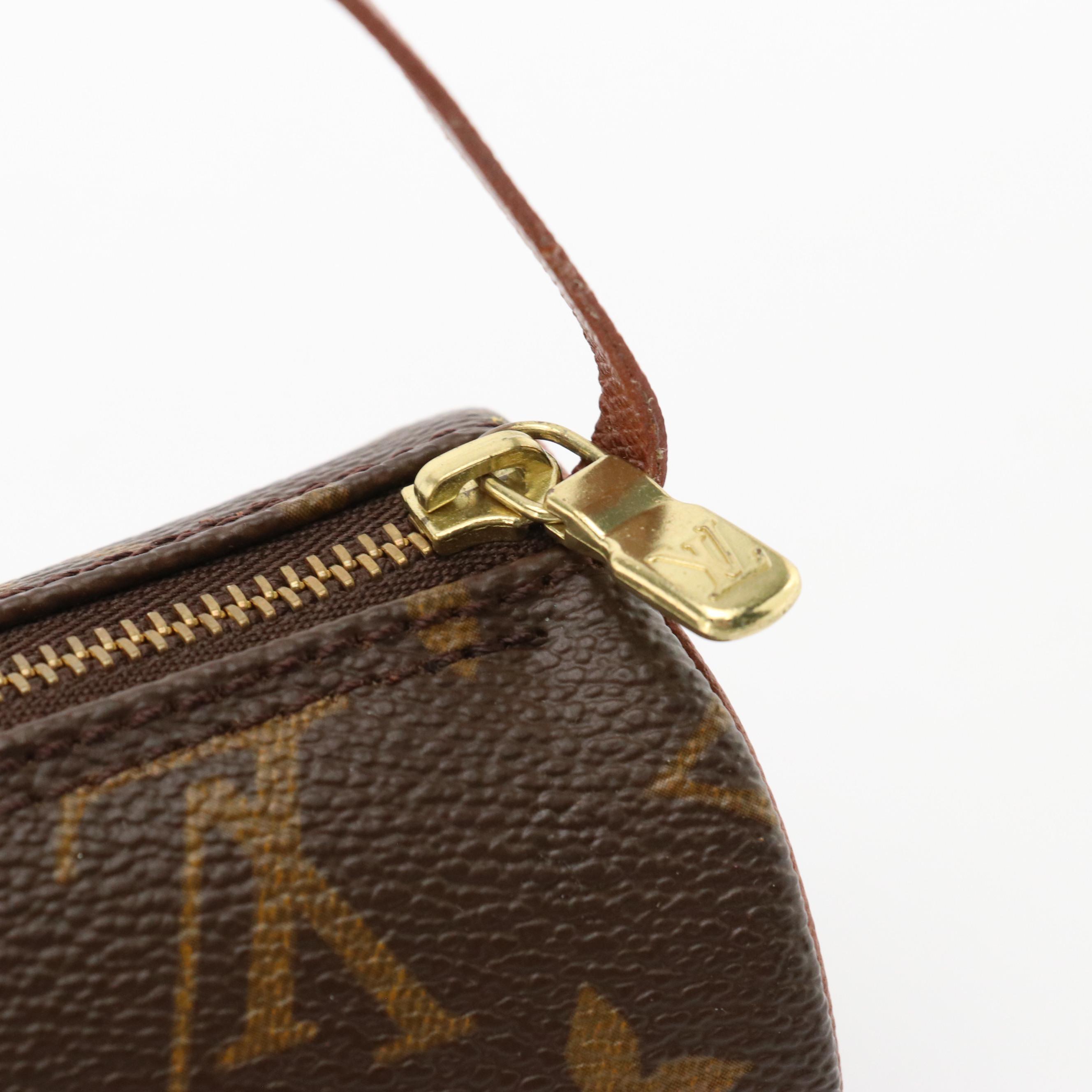 Louis Vuitton Papillon Pochette in Monogram Coated Canvas and Leather Trim